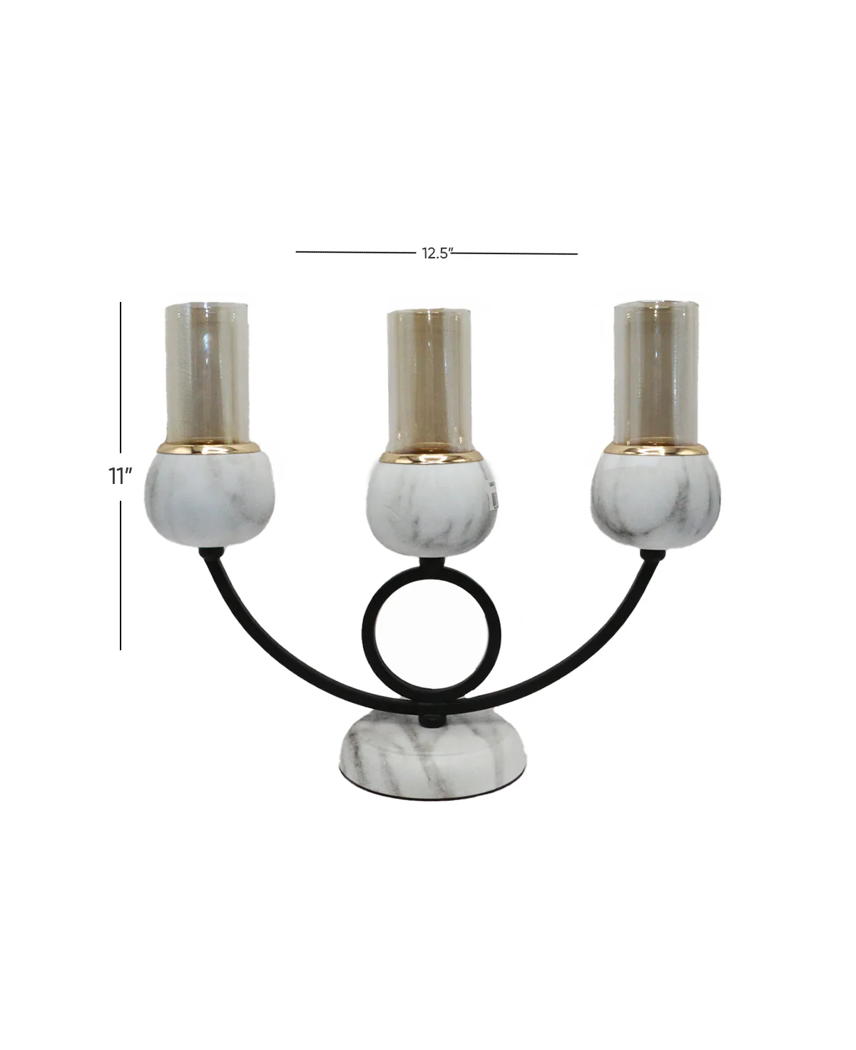 3 in one candle stand 11"hx 12.5"w china d419 - Image 2