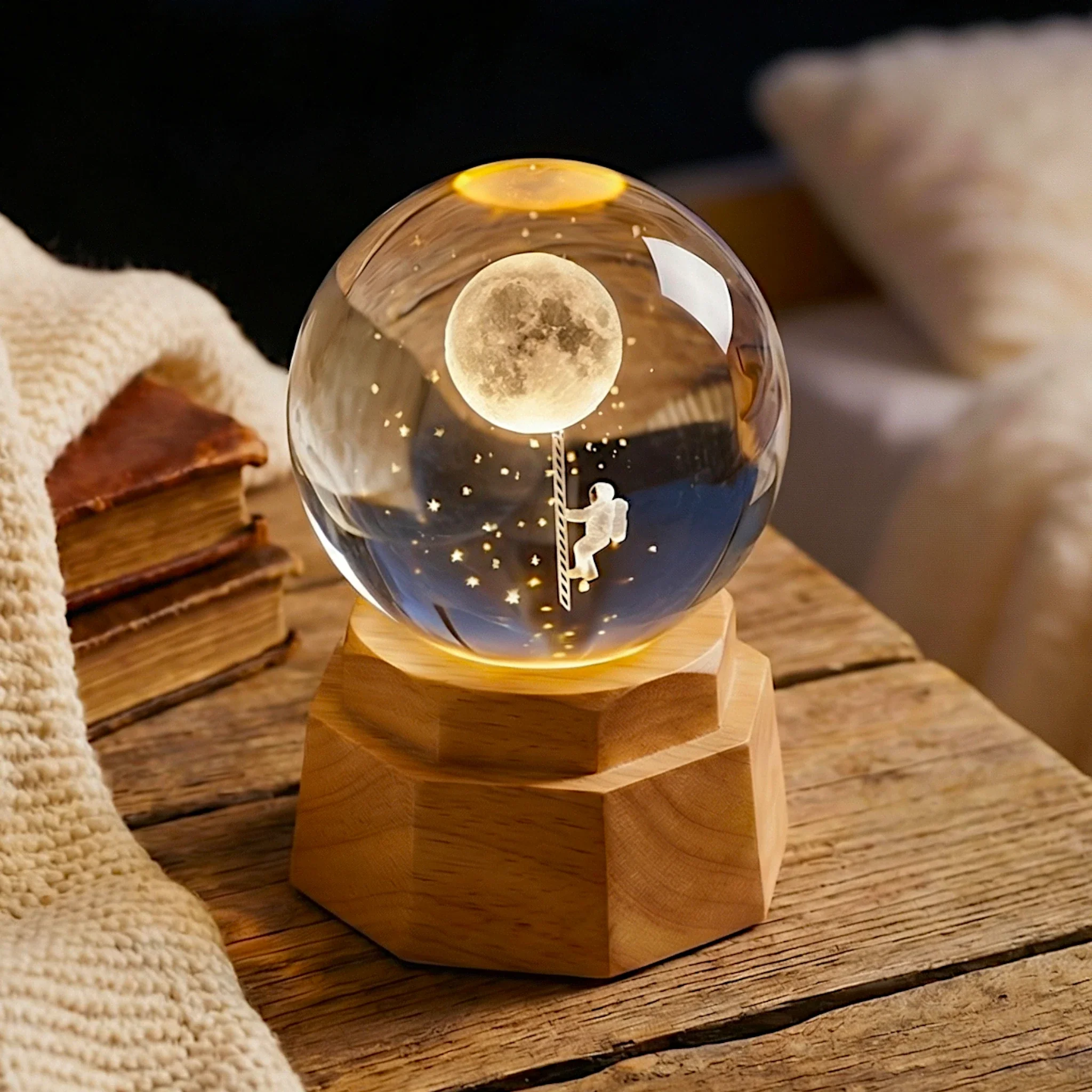 3d crystal moveable globe china - Image 4