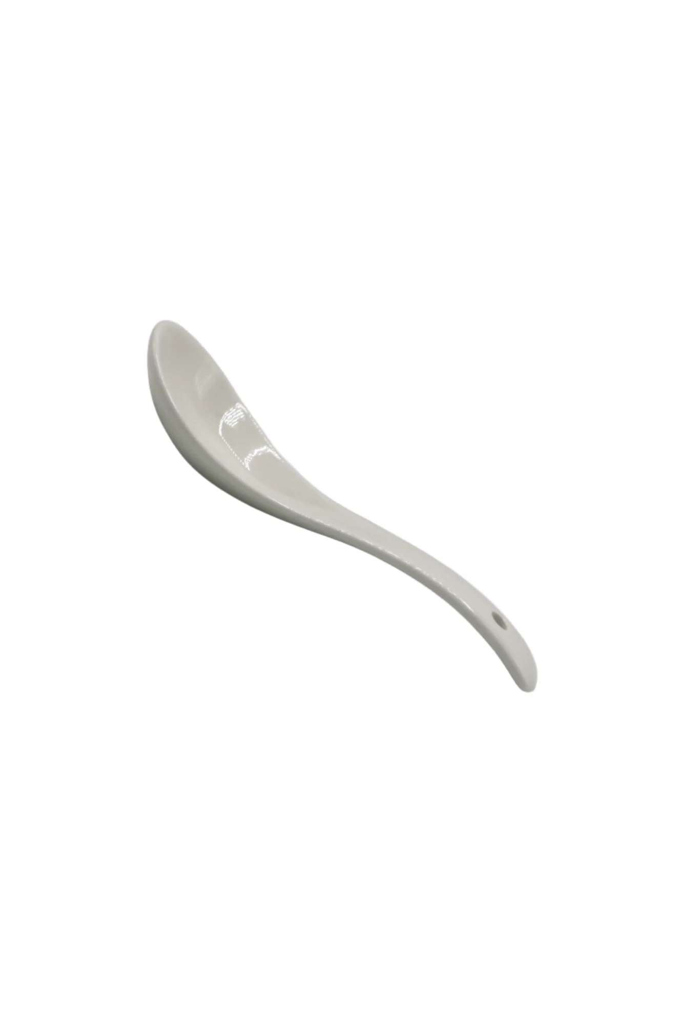 white ceramic soup spoon china 618 - Image 2