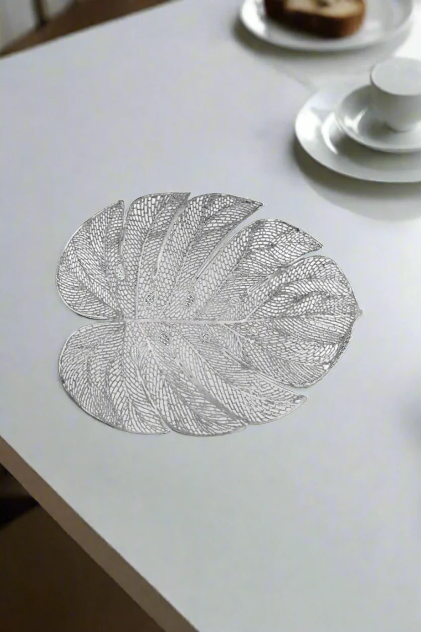 table mat leaf golden 1pc