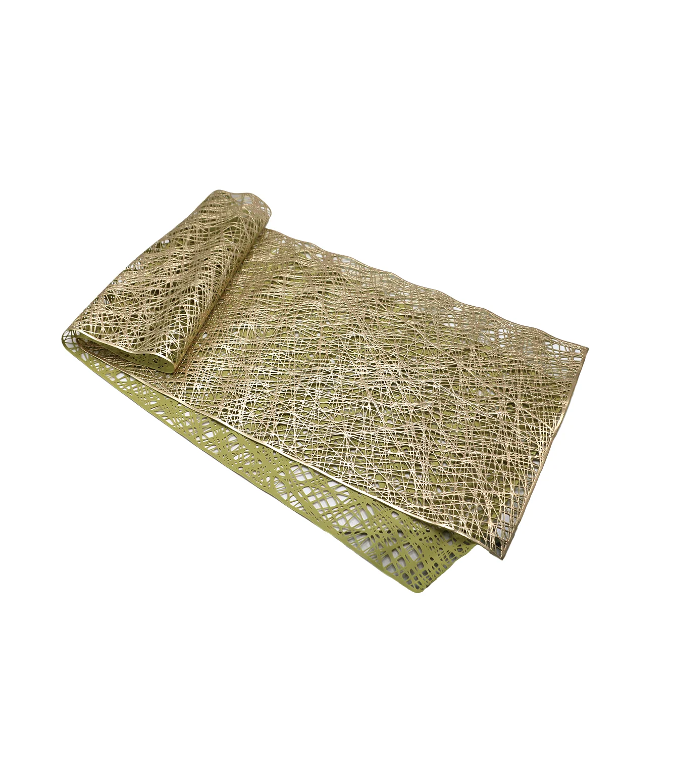 pvc table runner 1pc 153x33cm golden china d812