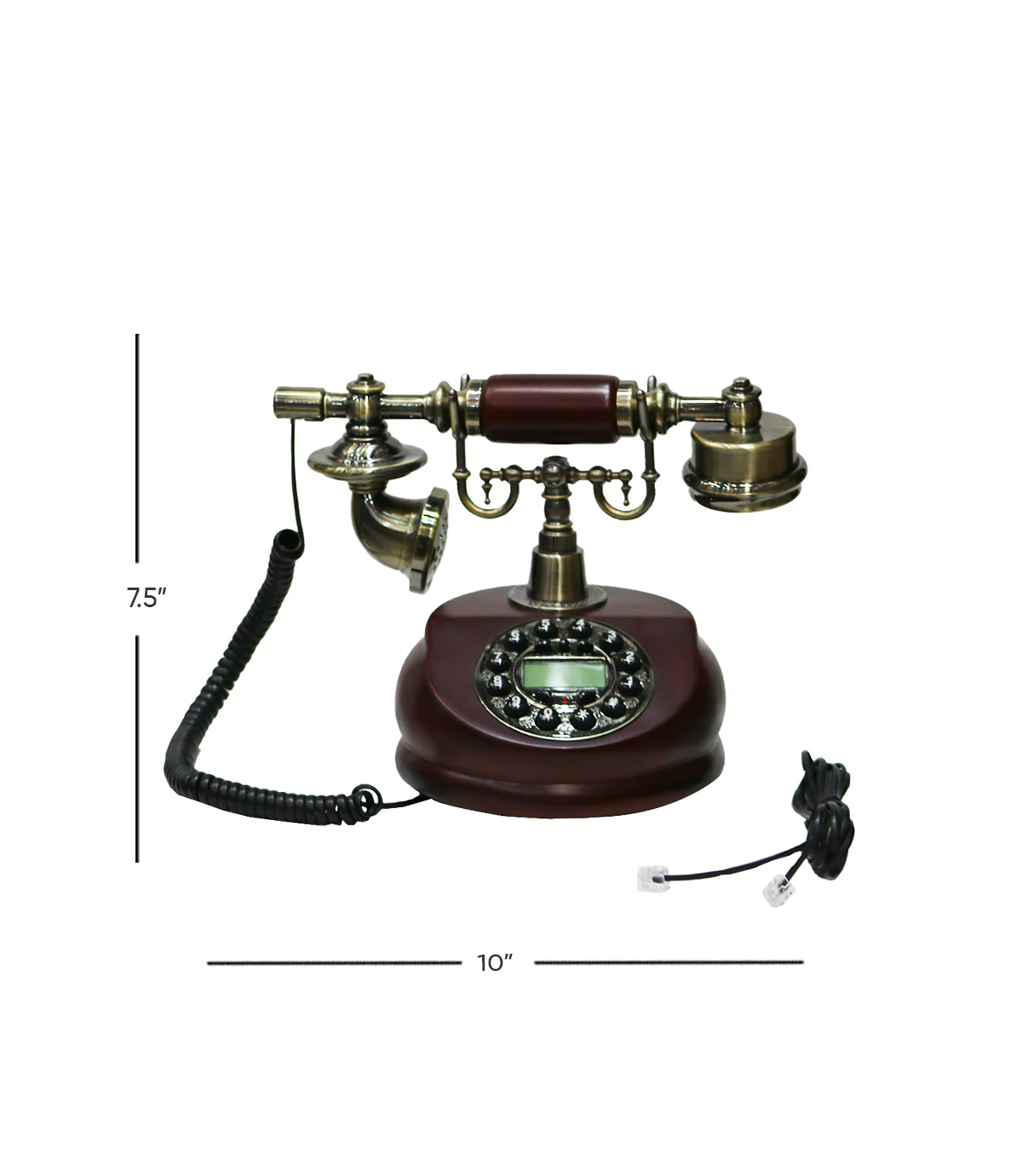 antique wood & metal telephone 7.5"x10" china 920 - Image 2
