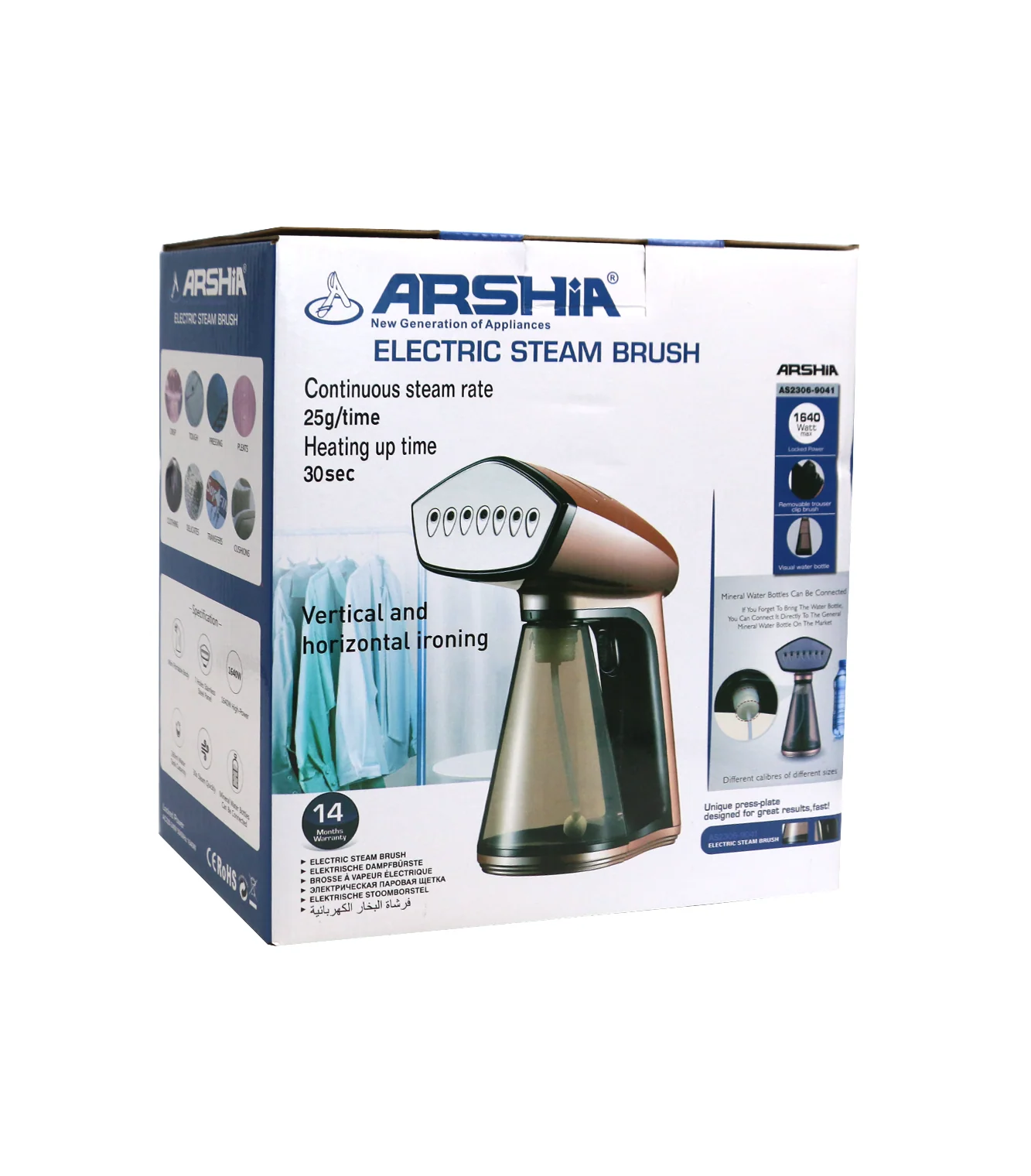 arshia handy garments steamer 1640w china as2306-9041 - Image 2