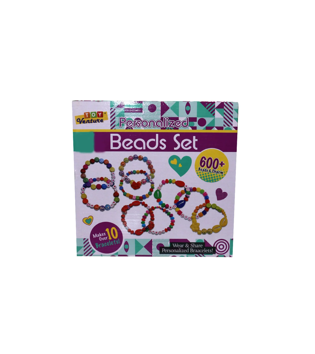 personalized beads set 600+ beads & charm as88042 - Image 2