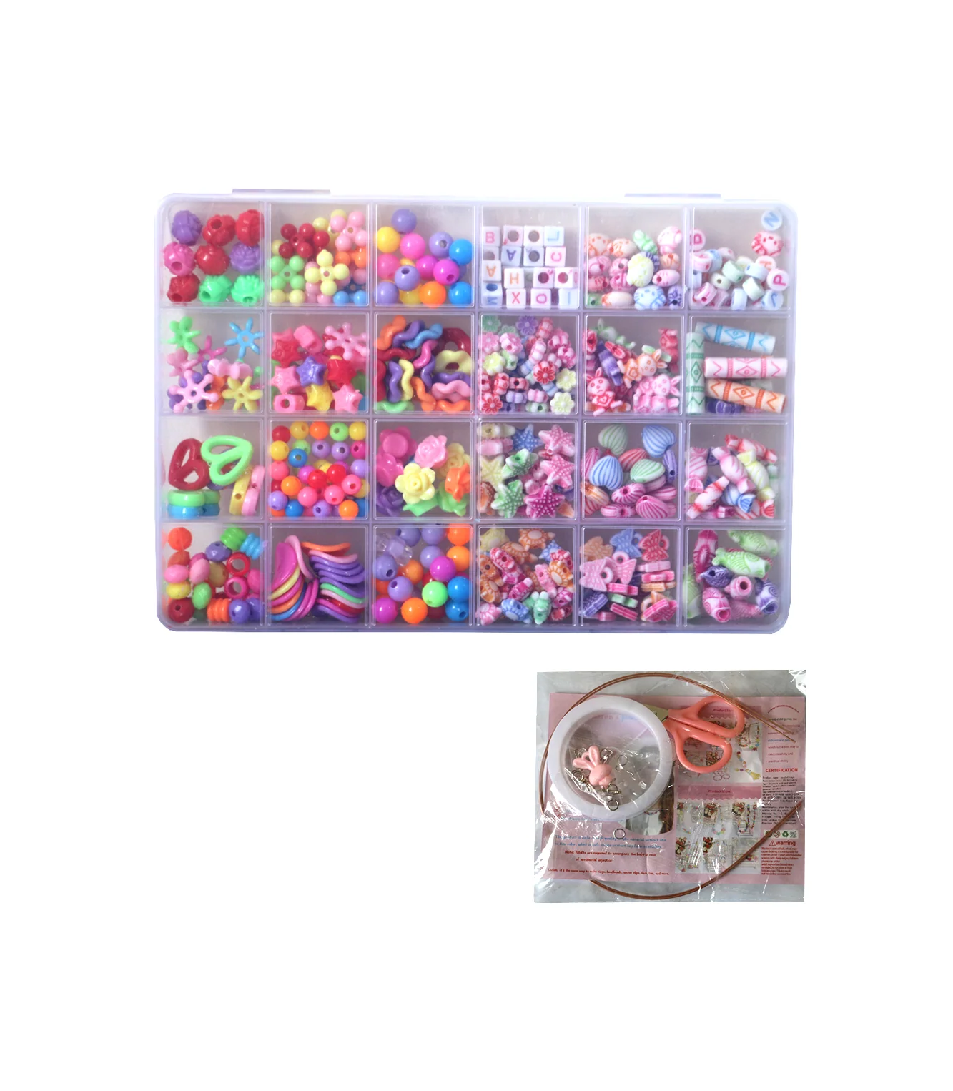 beads set crystal 7"x5"