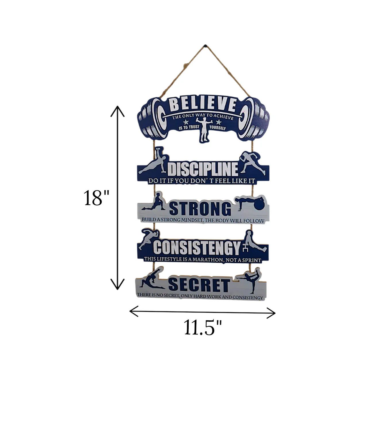 believe quote wood wall hanging china "18x11.5" - Image 2