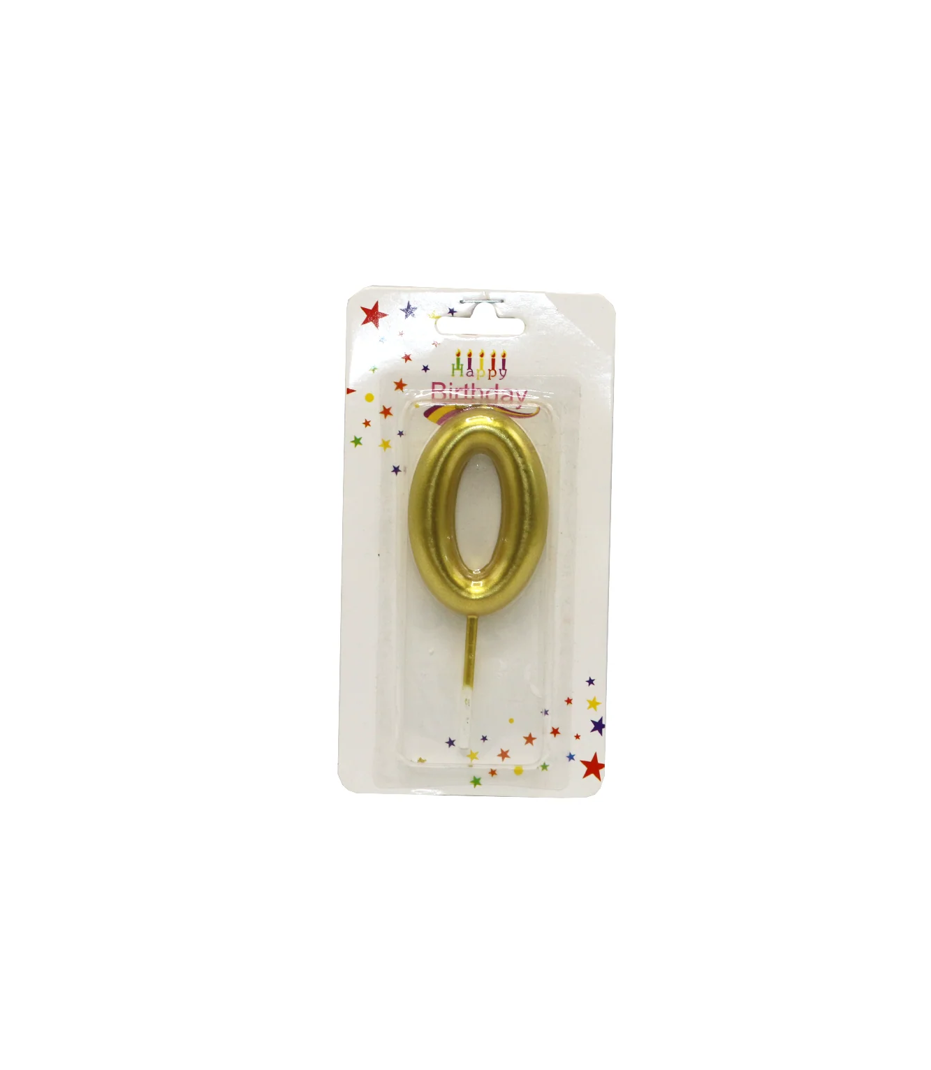 birthday candle #0 golden & silver - Image 3