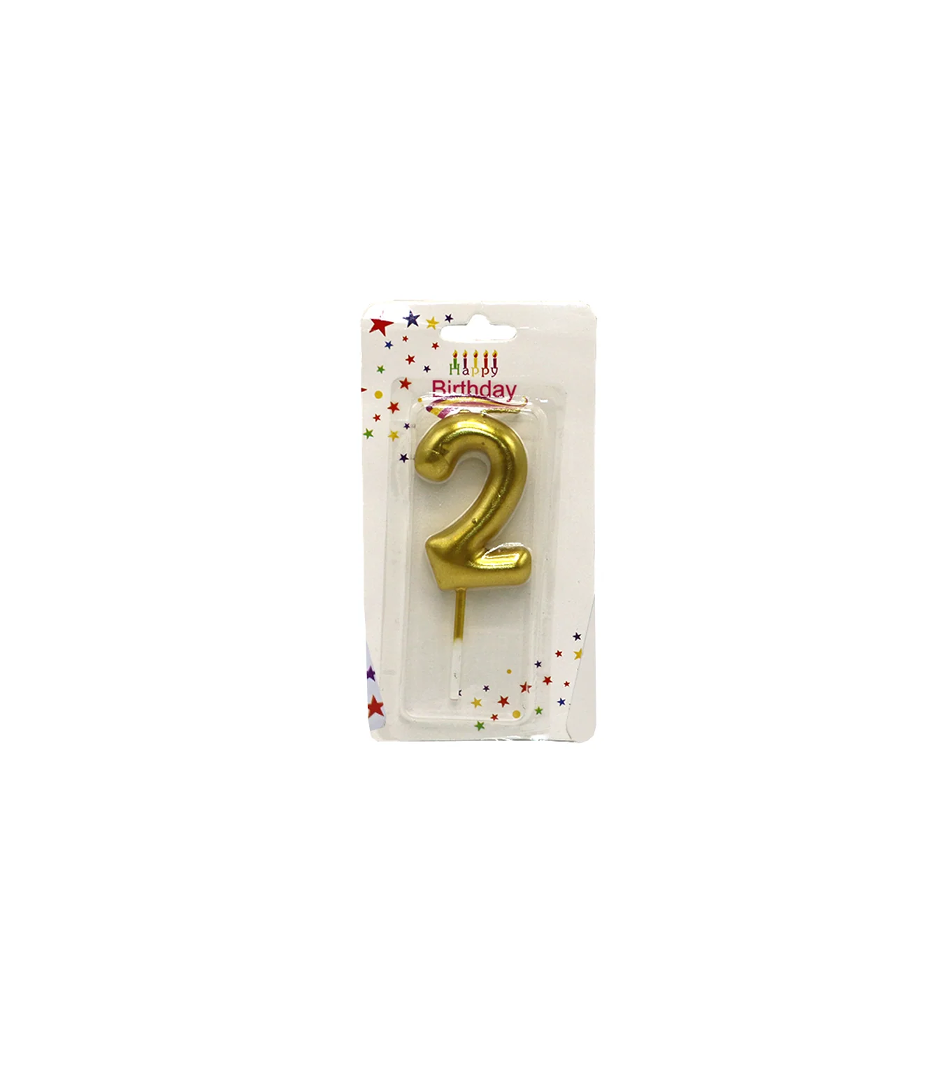 birthday candle #2 golden & silver - Image 3