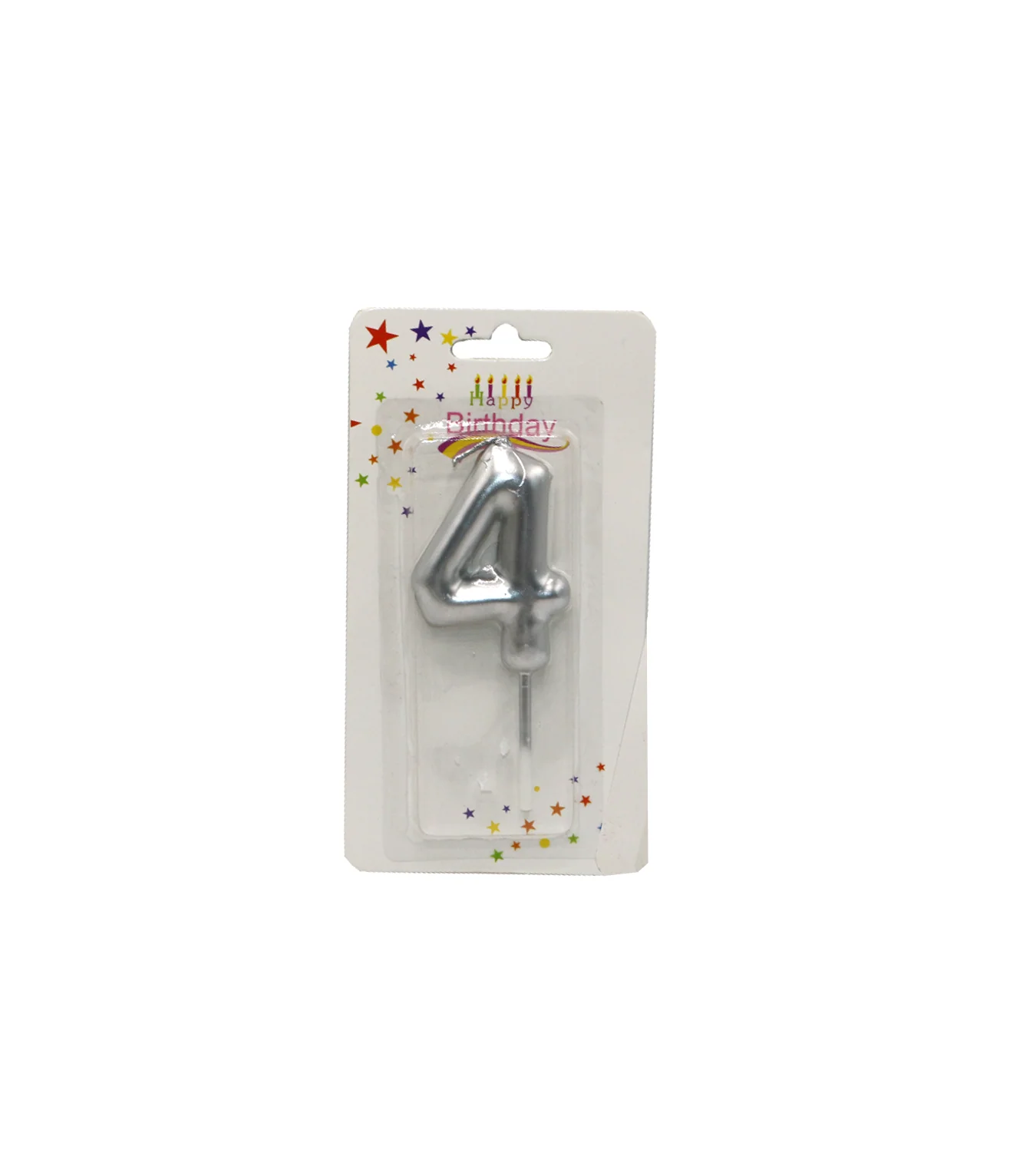 birthday candle #4 golden & silver - Image 2