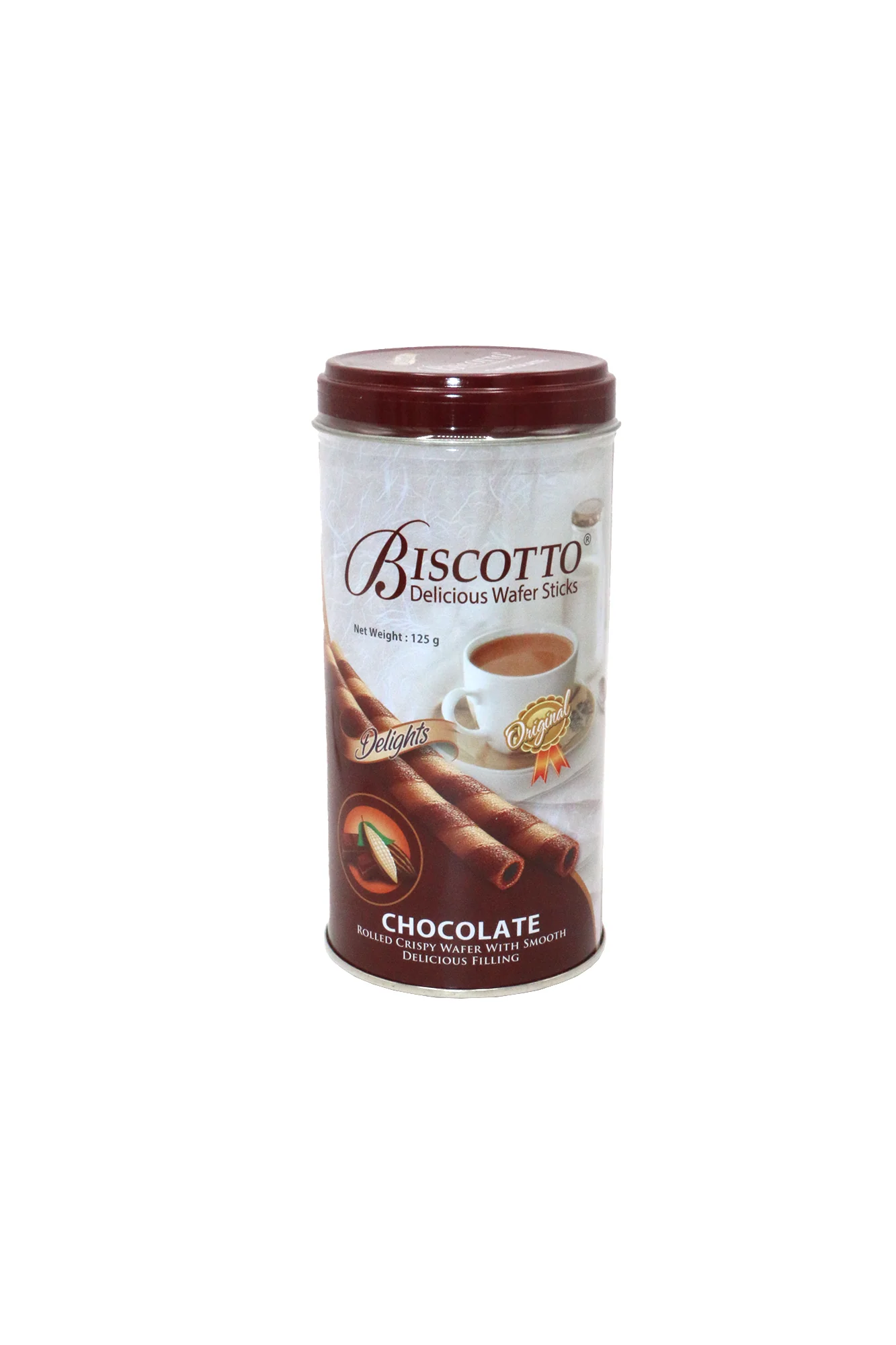 biscotto waffer sticks chocolate 125g indonesia