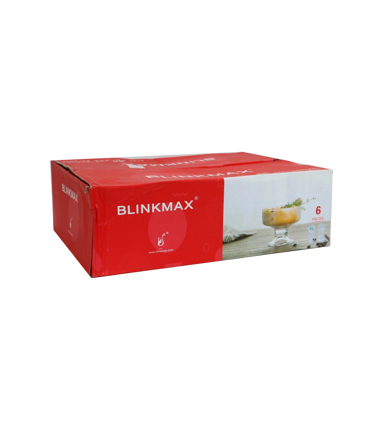 blinkmax glass icecream cup 6pc golden china kty6203 - Image 3