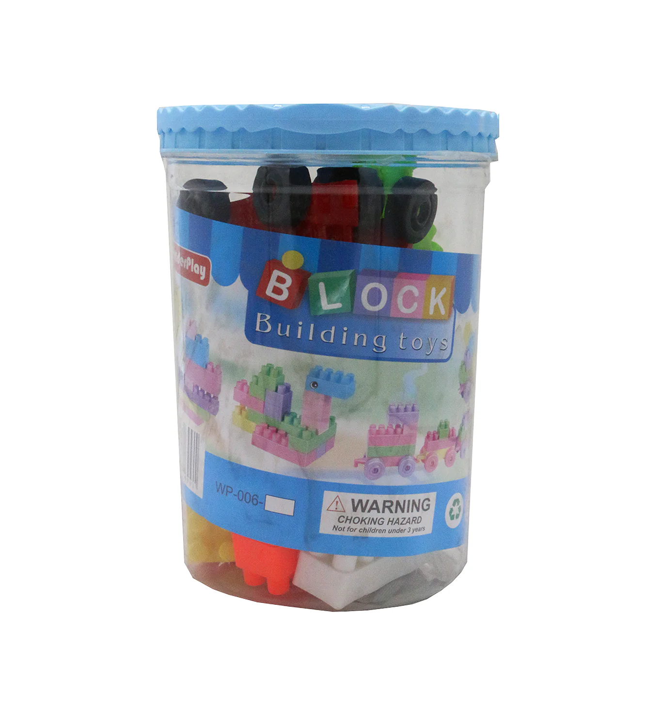 colorful blocks bucket 55pc t606 - Image 2
