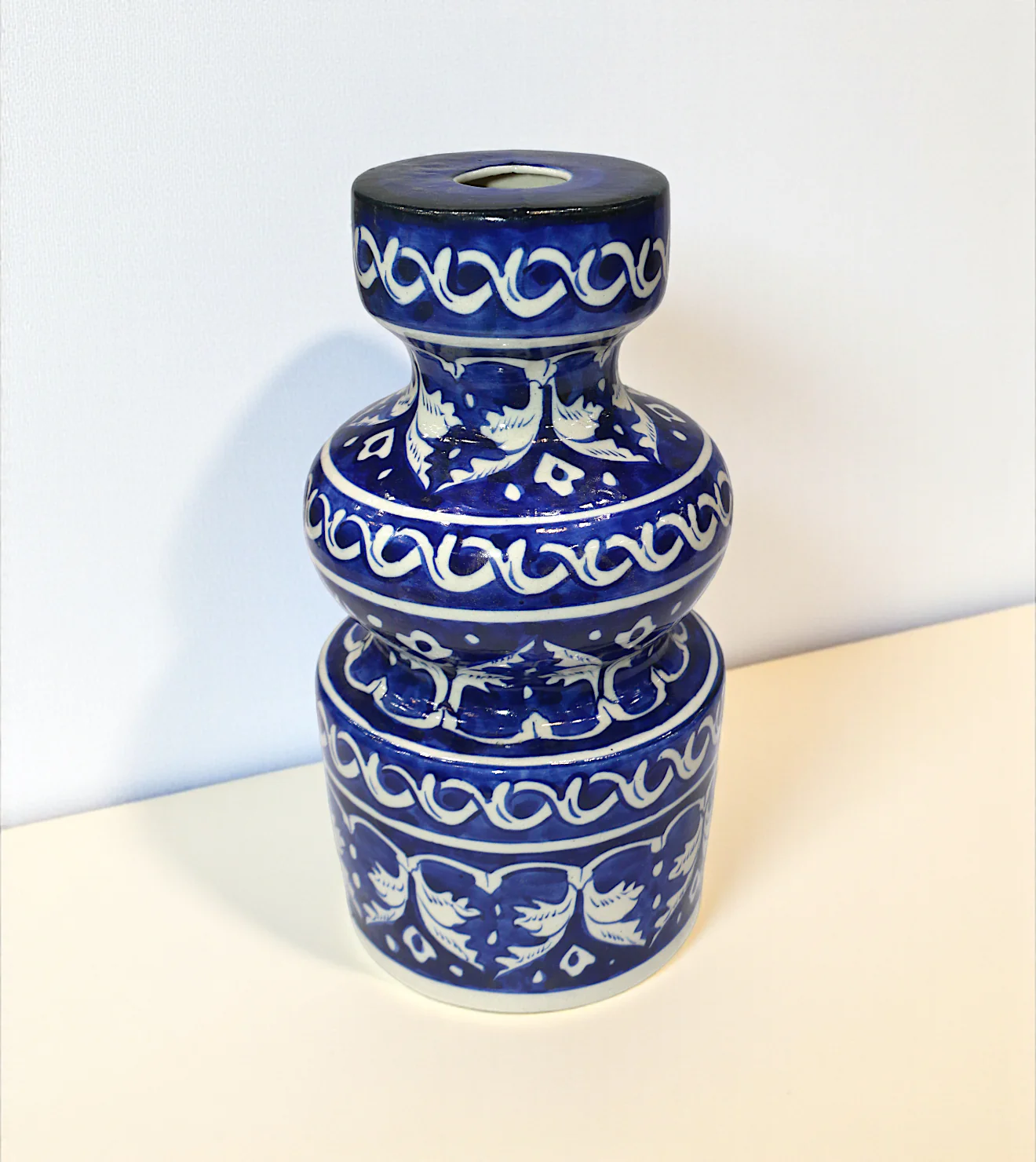 blue pottery flower vase new shape