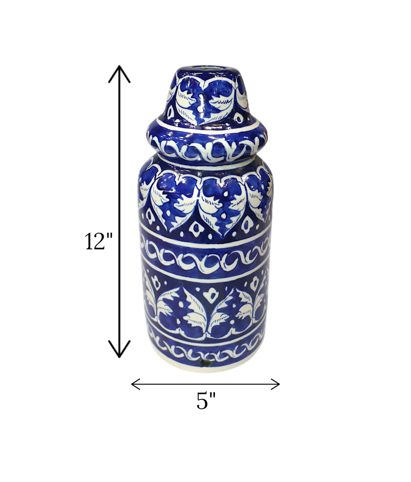 blue pottery flower vase new shape - Image 2