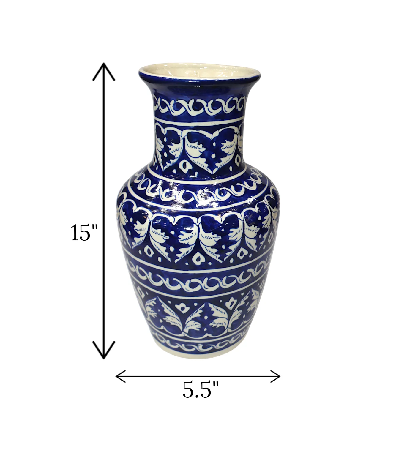 blue pottery vase xl - Image 2