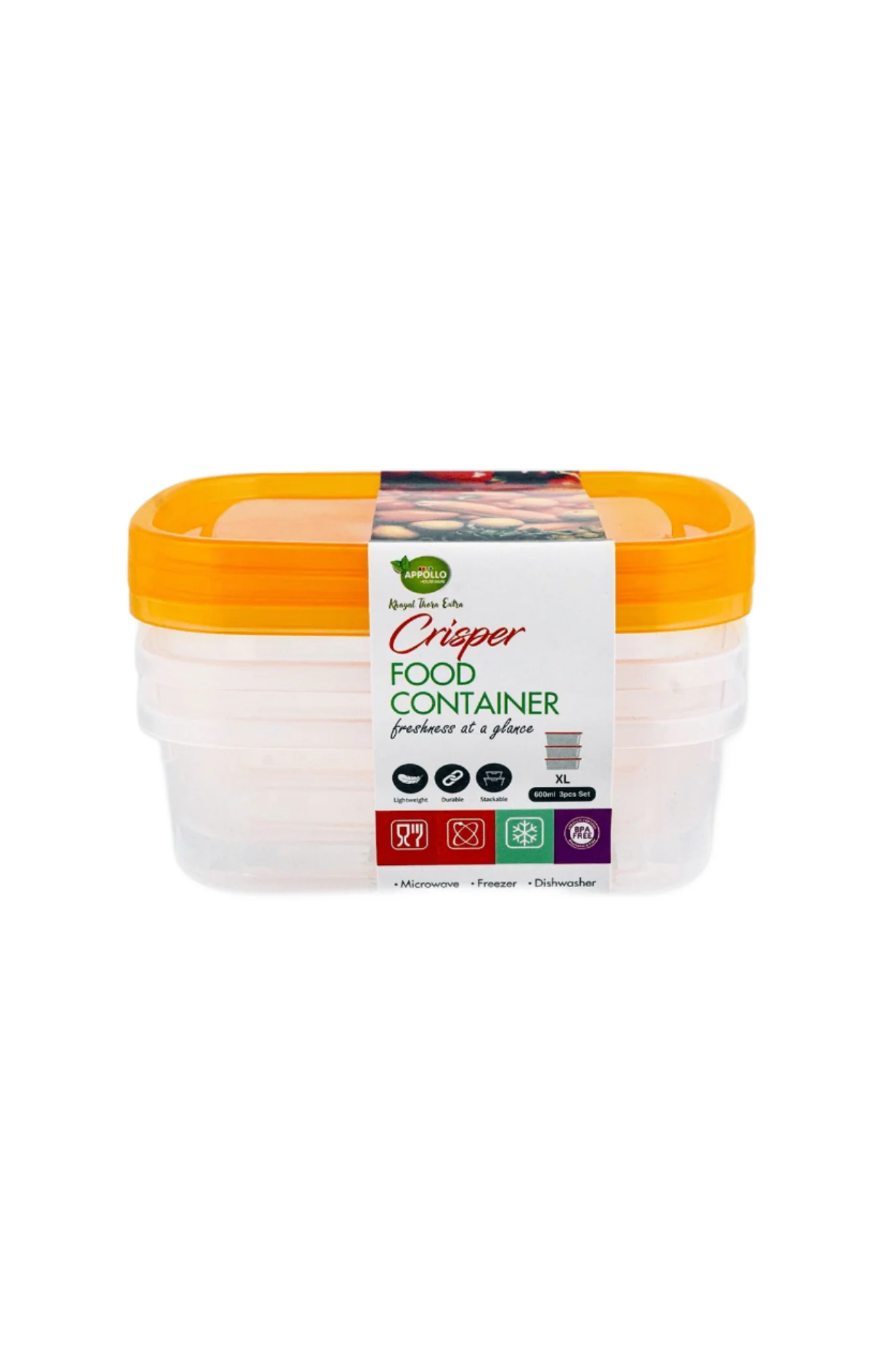 appollo crisper box set 3pc xl pak d044 - Image 2