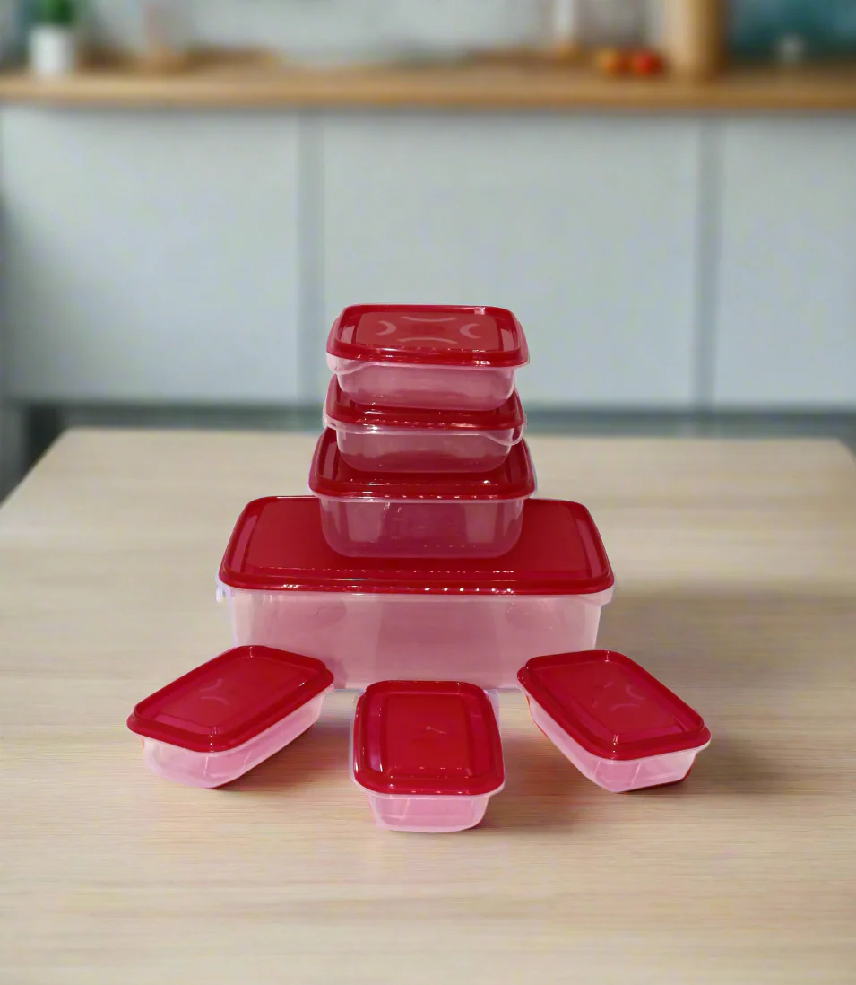 modern plastic box set 7pc rectangle pak d427