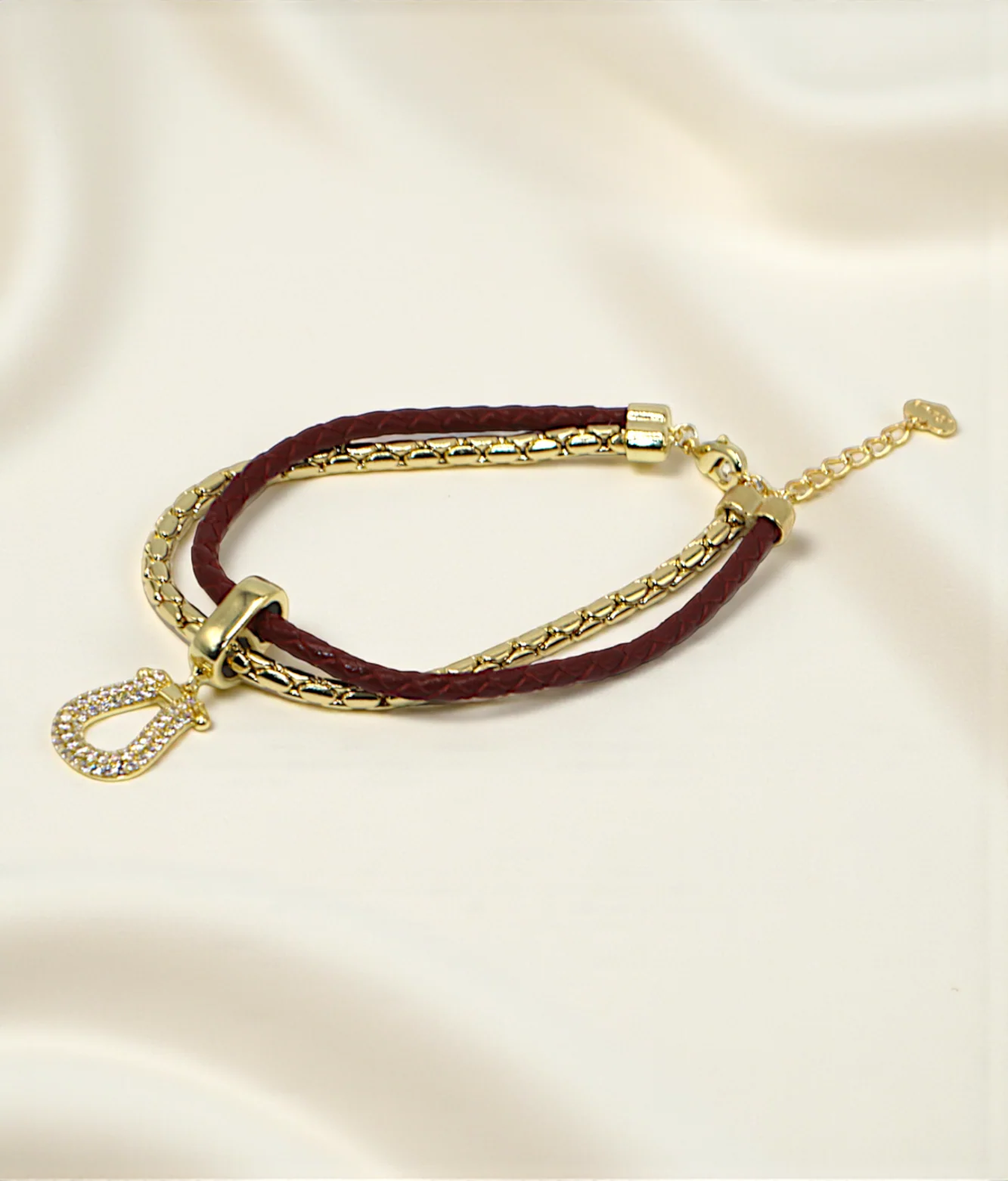 bracelet adjustable leather rope with stone china
