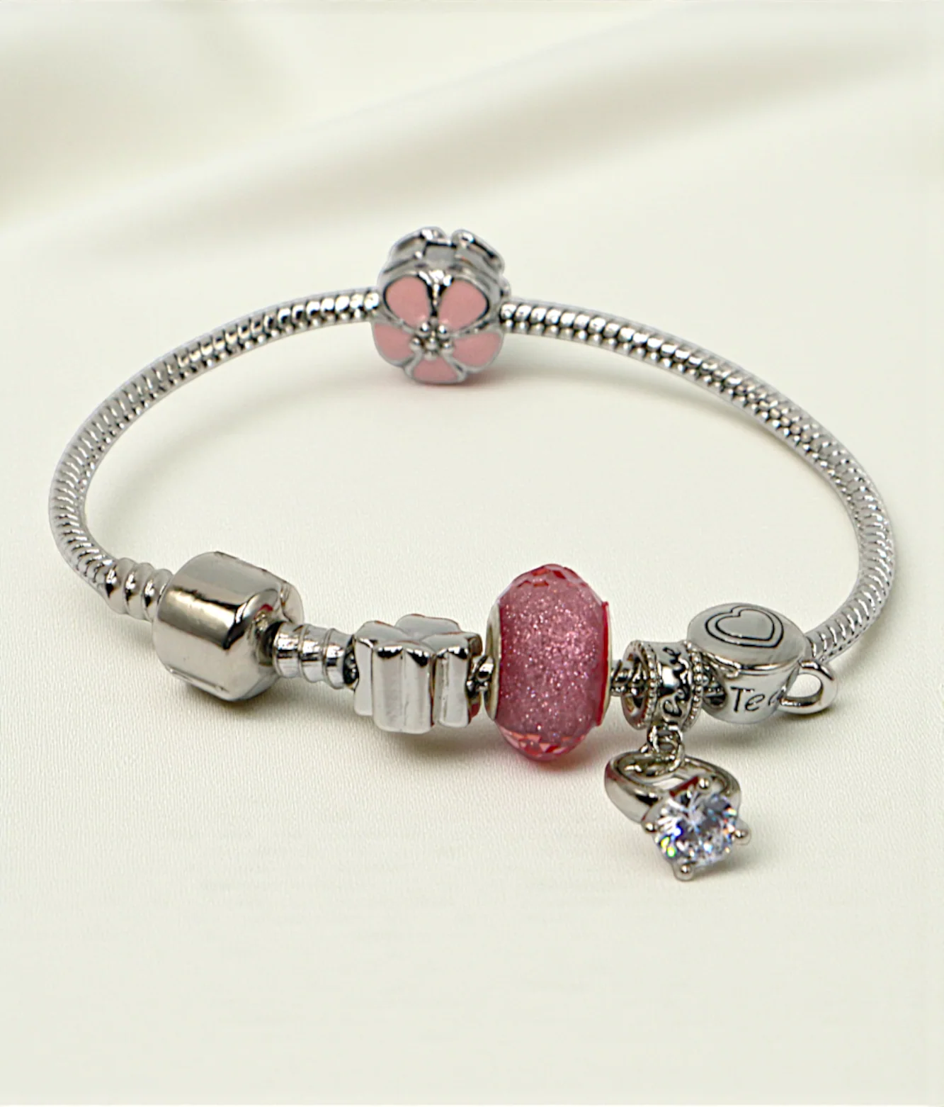bracelet bangle with snake chain multi beads china - Image 2