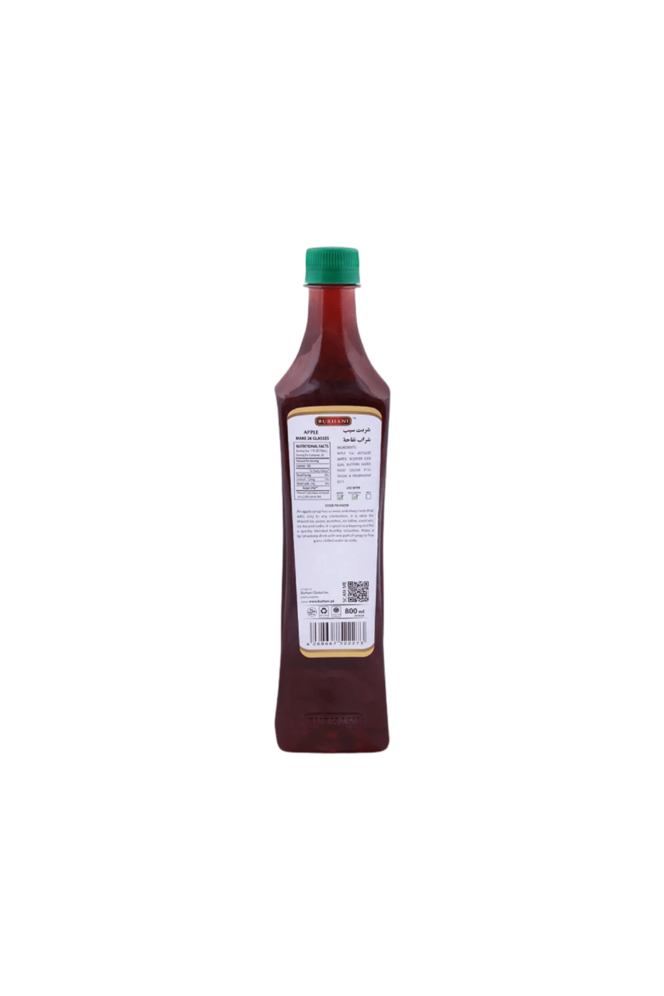 burhani syrup green apple 800ml - Image 2