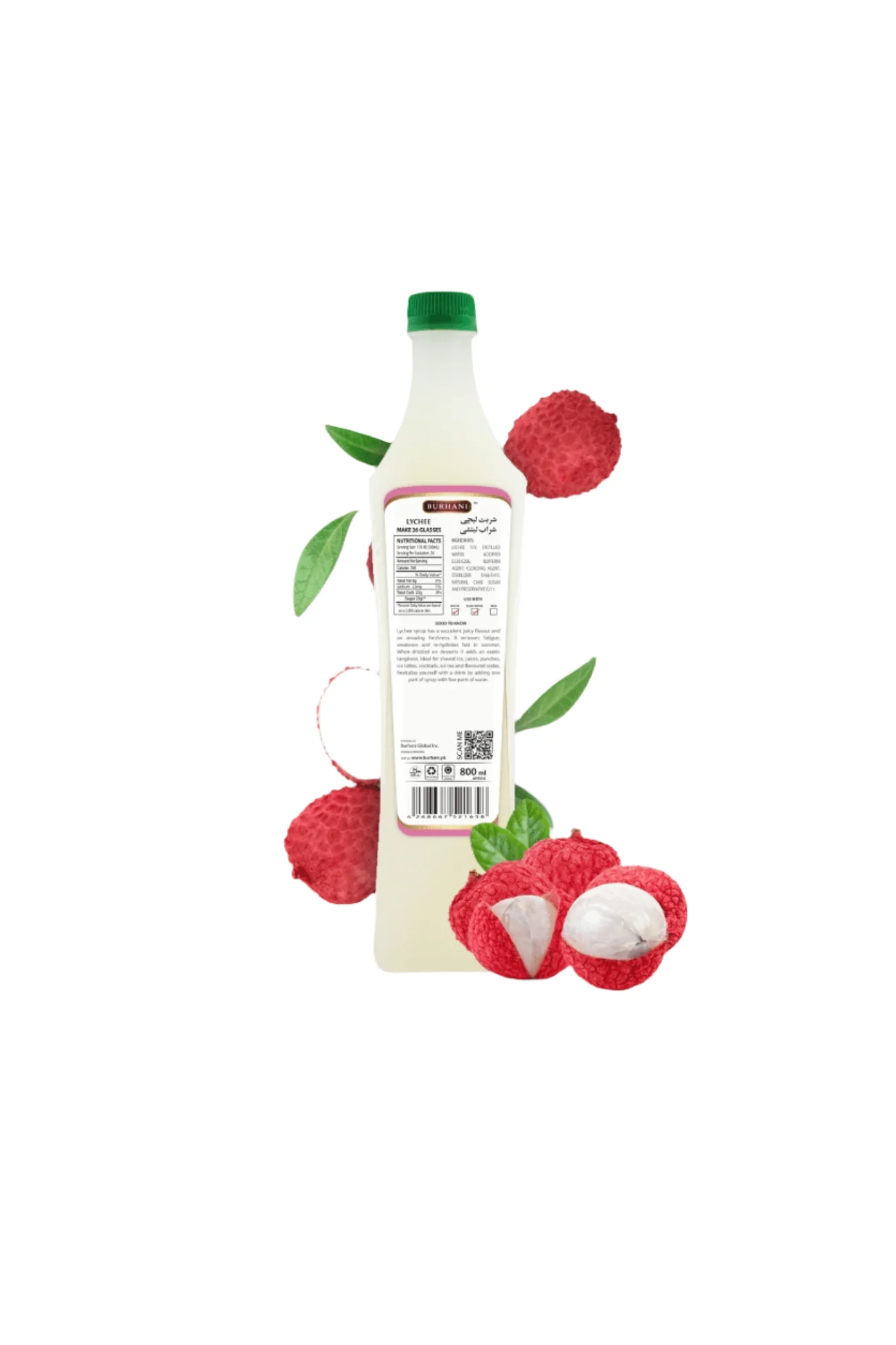 burhani syrup lychee 800ml - Image 2