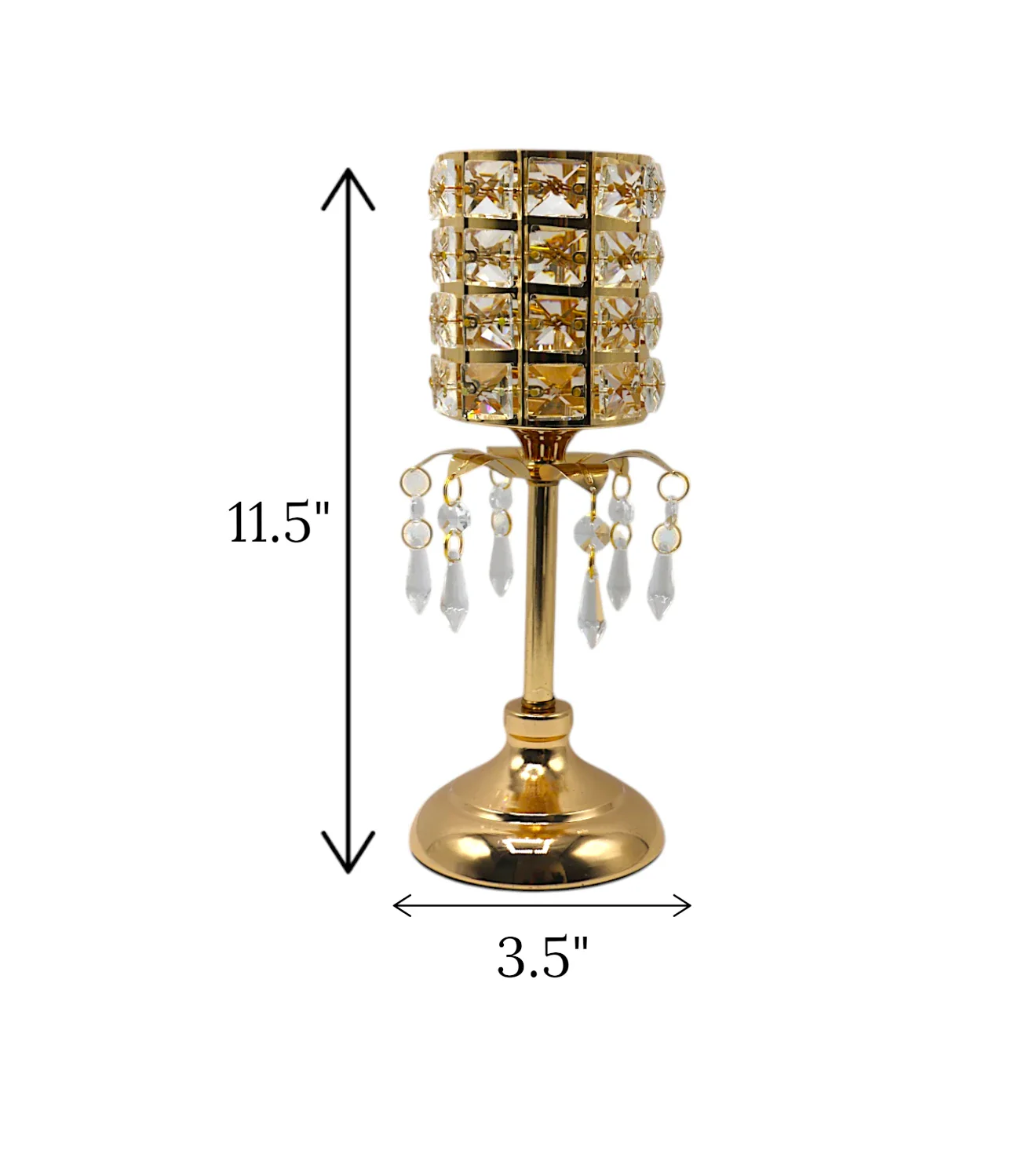 candle stand flower golden medium china "11.5x3.5" - Image 2