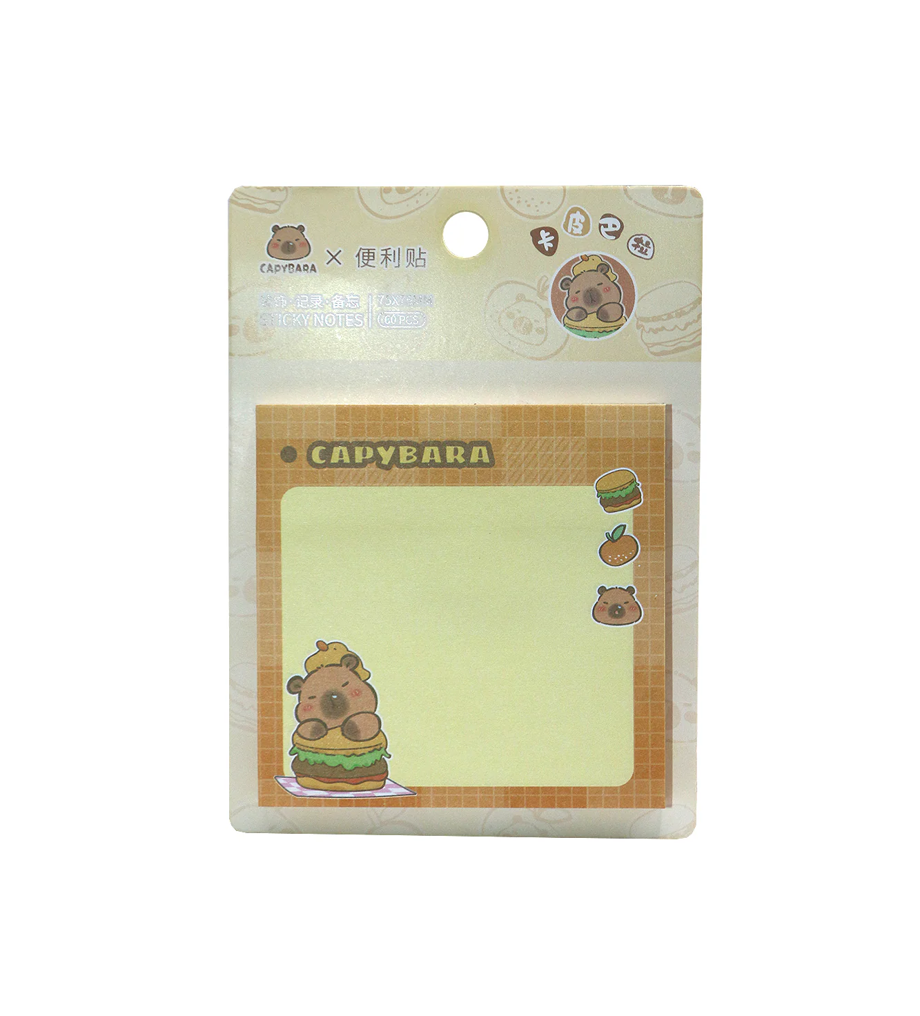 capybara sticky notes pad 60pc china 12433 - Image 2
