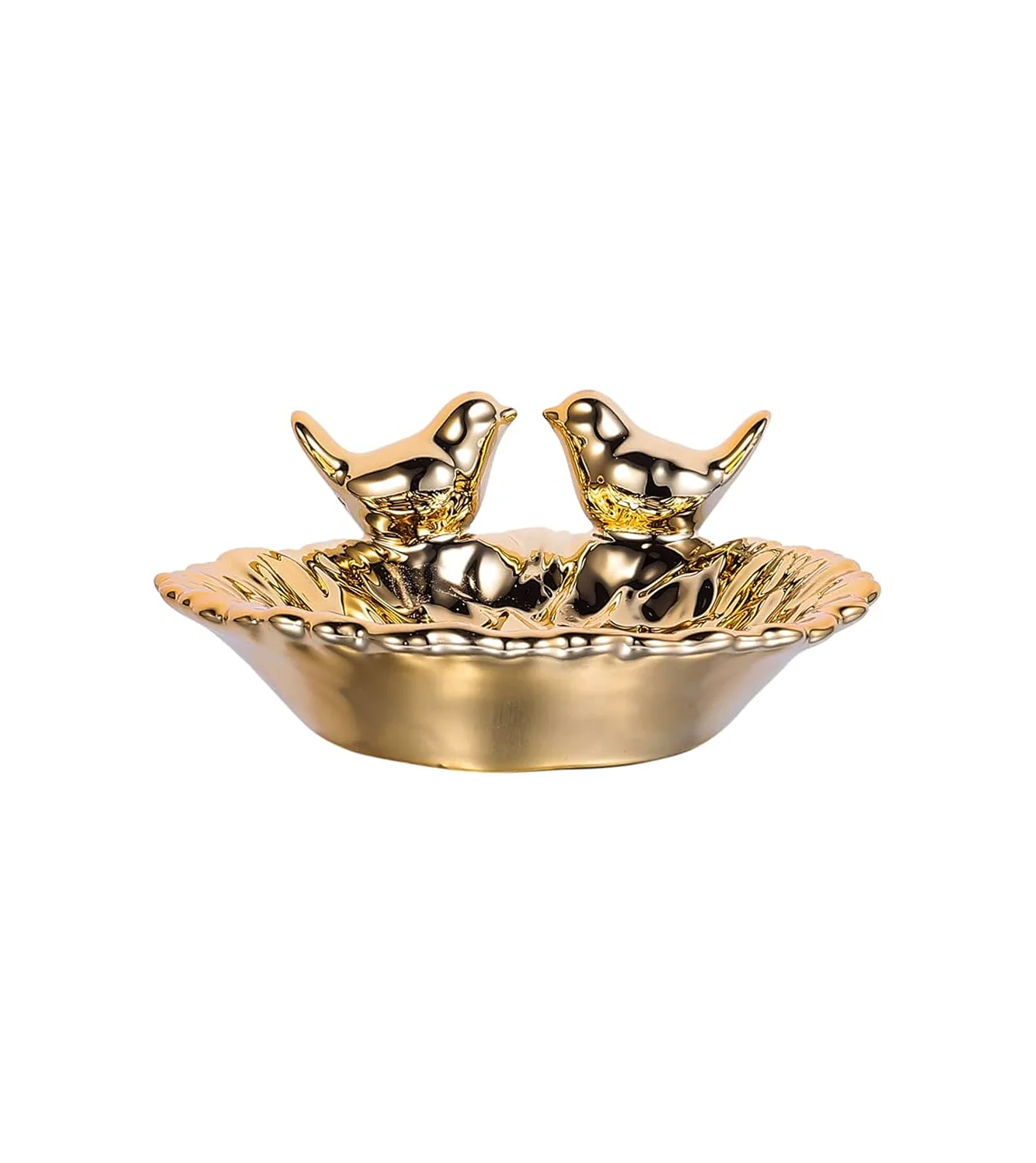 ceramic candy bowl golden china 72431 - Image 2