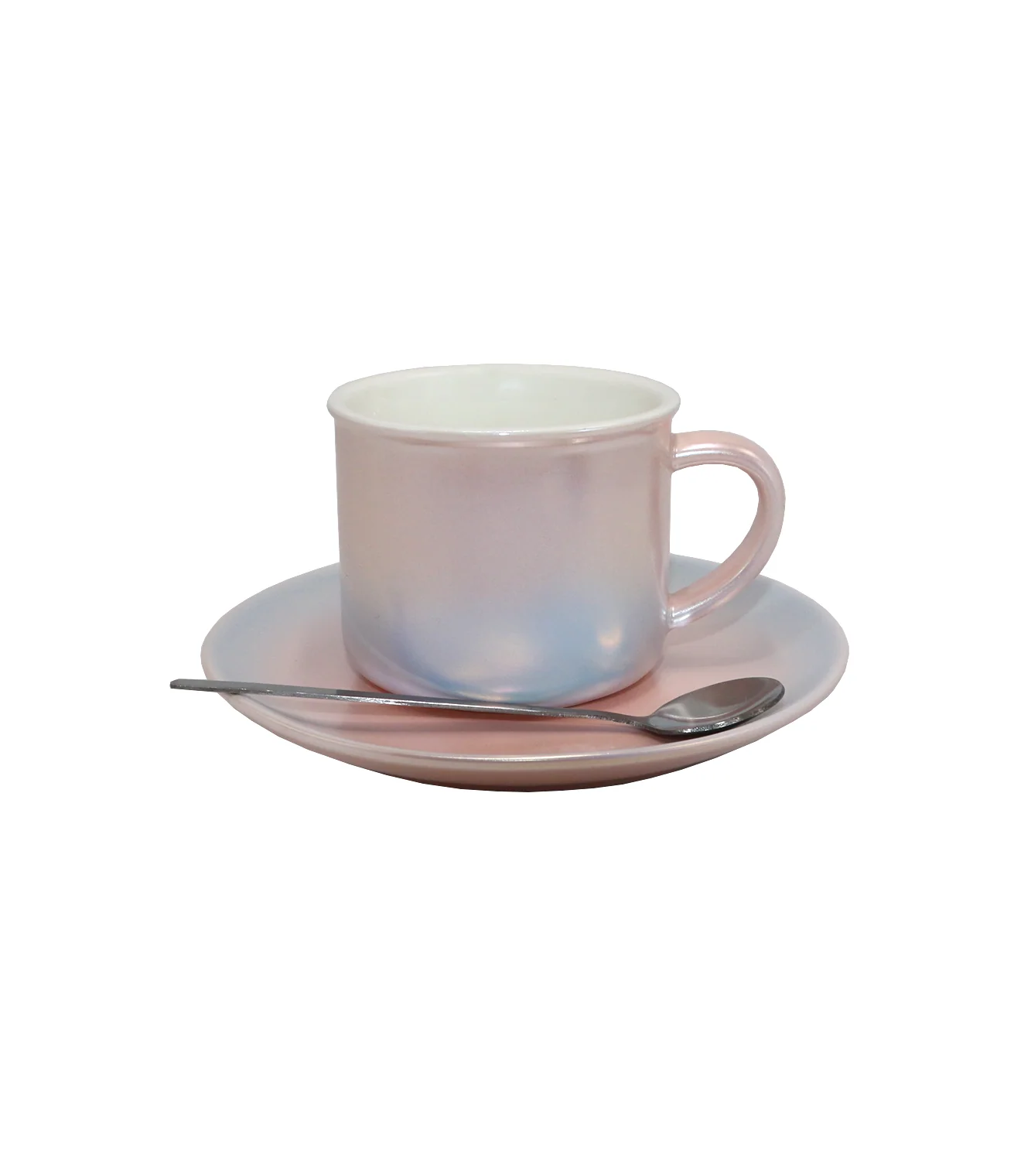 ceramic cup & saucer 2pc with spoon china 2151 - Image 2