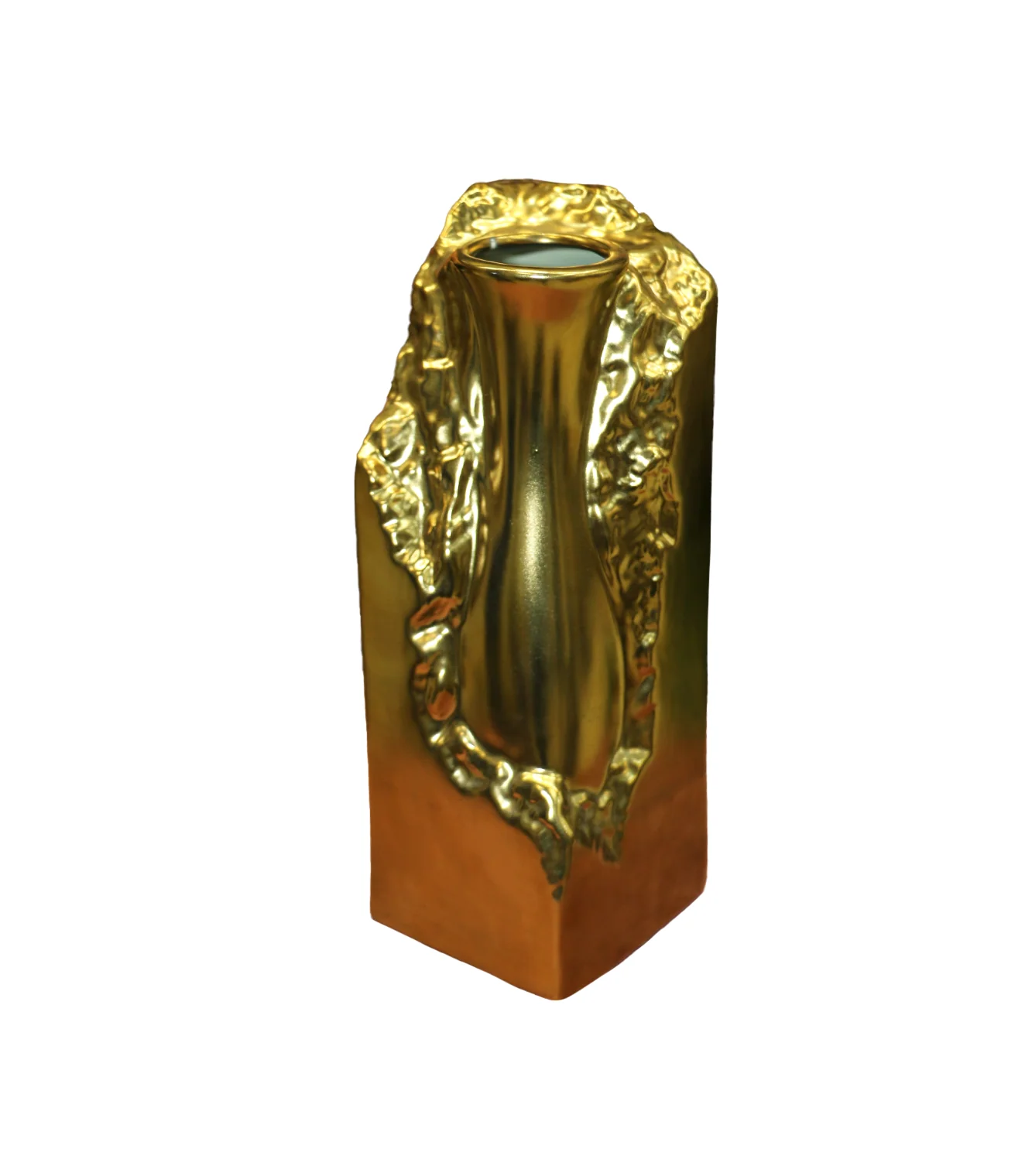 ceramic golden vase small china - Image 2