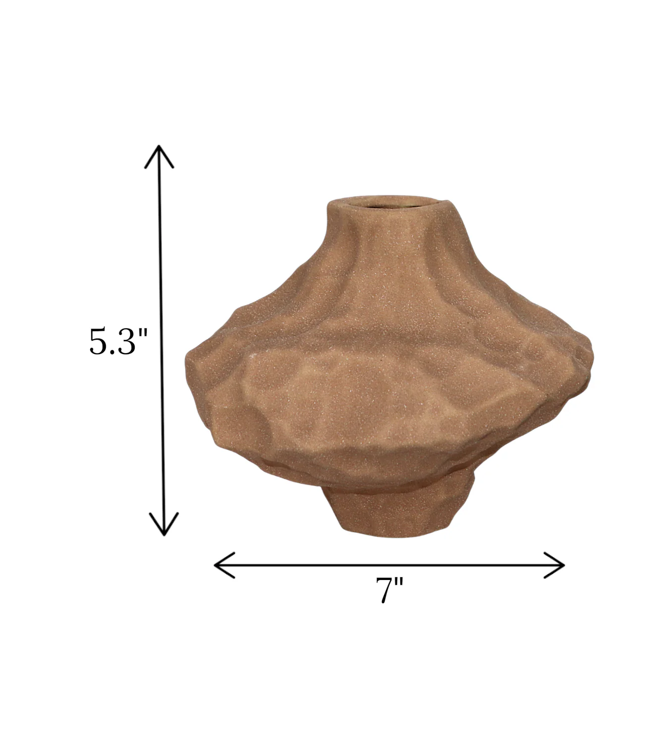 ceramic layton vase beige small china 5.3x7 - Image 2
