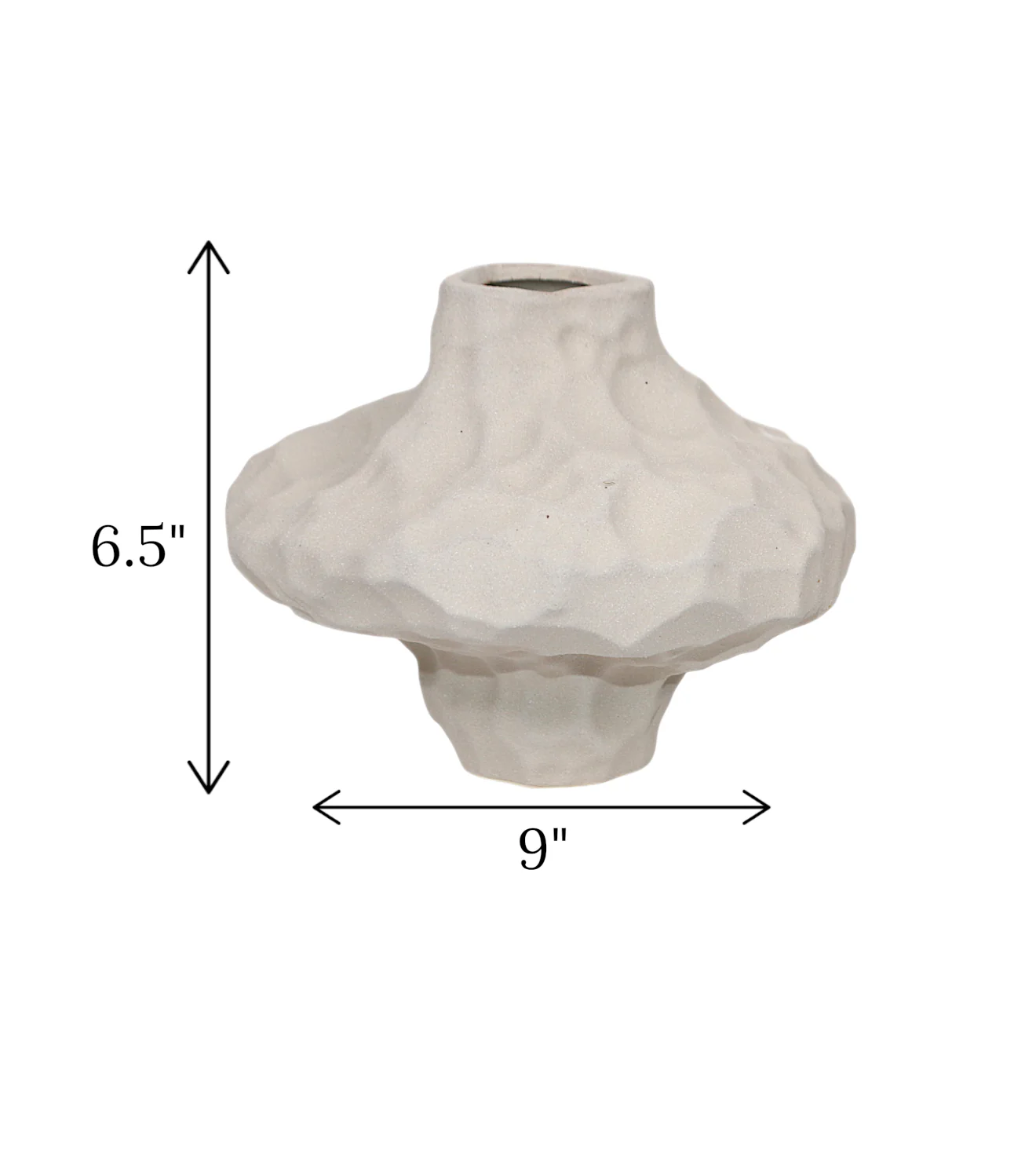 ceramic layton vase white large china 6.5x9 - Image 2