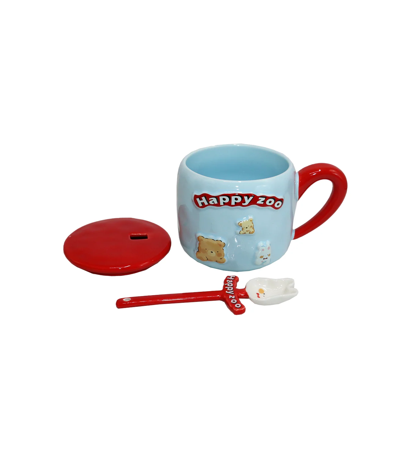ceramic mug & lid china 11799-10 - Image 2