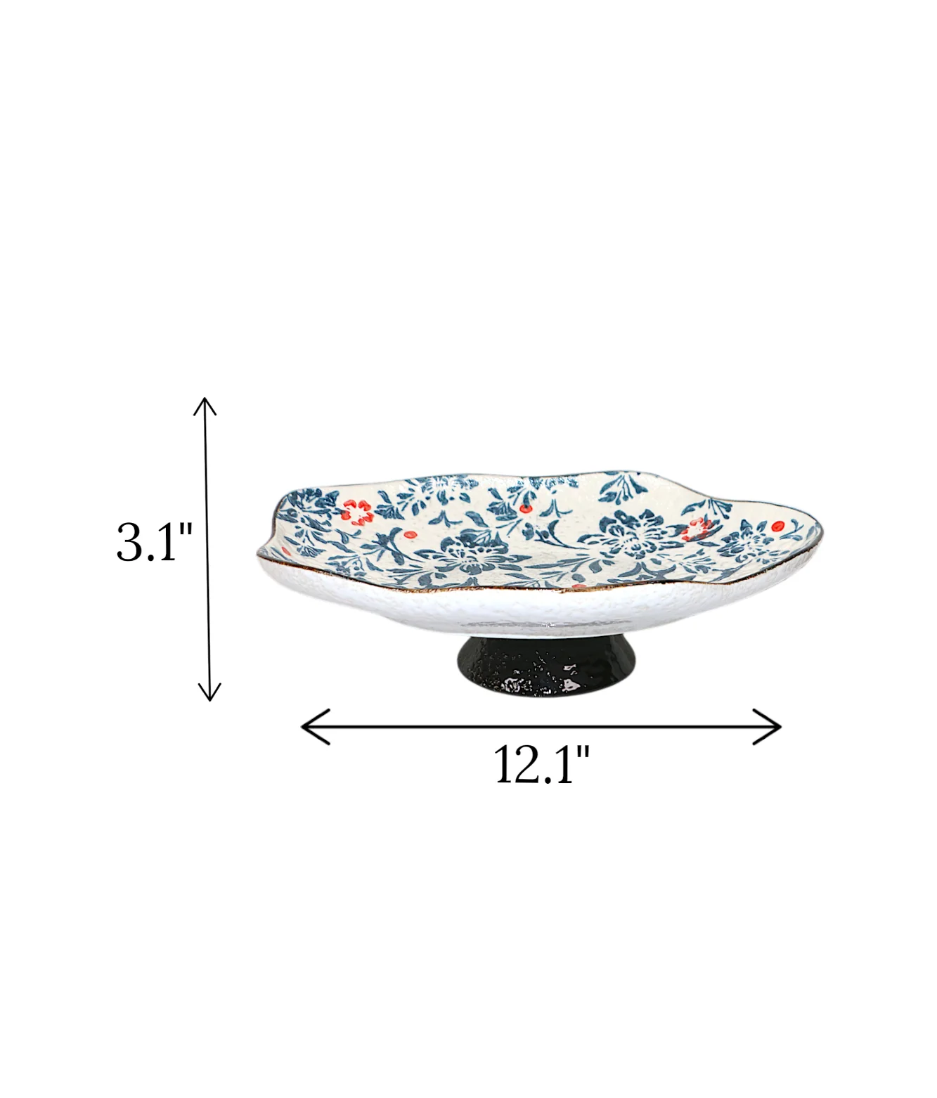 ceramic plate white & blue china 3.1x12.1 - Image 2