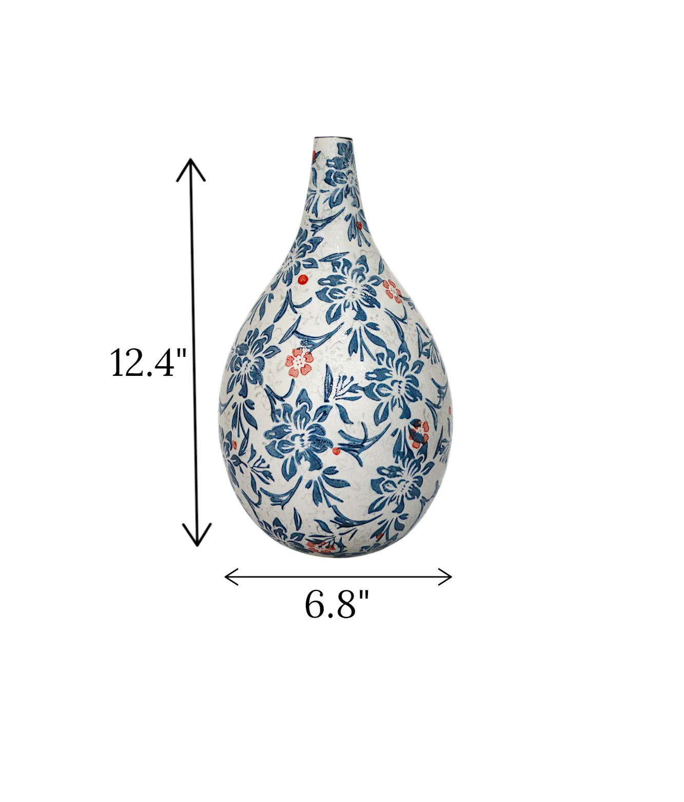 ceramic pottery white & blue china 12.4x6.8 - Image 2