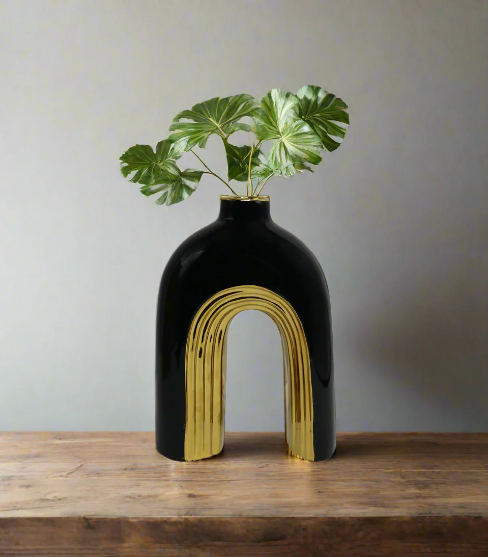 ceramic vase 1pc black china
