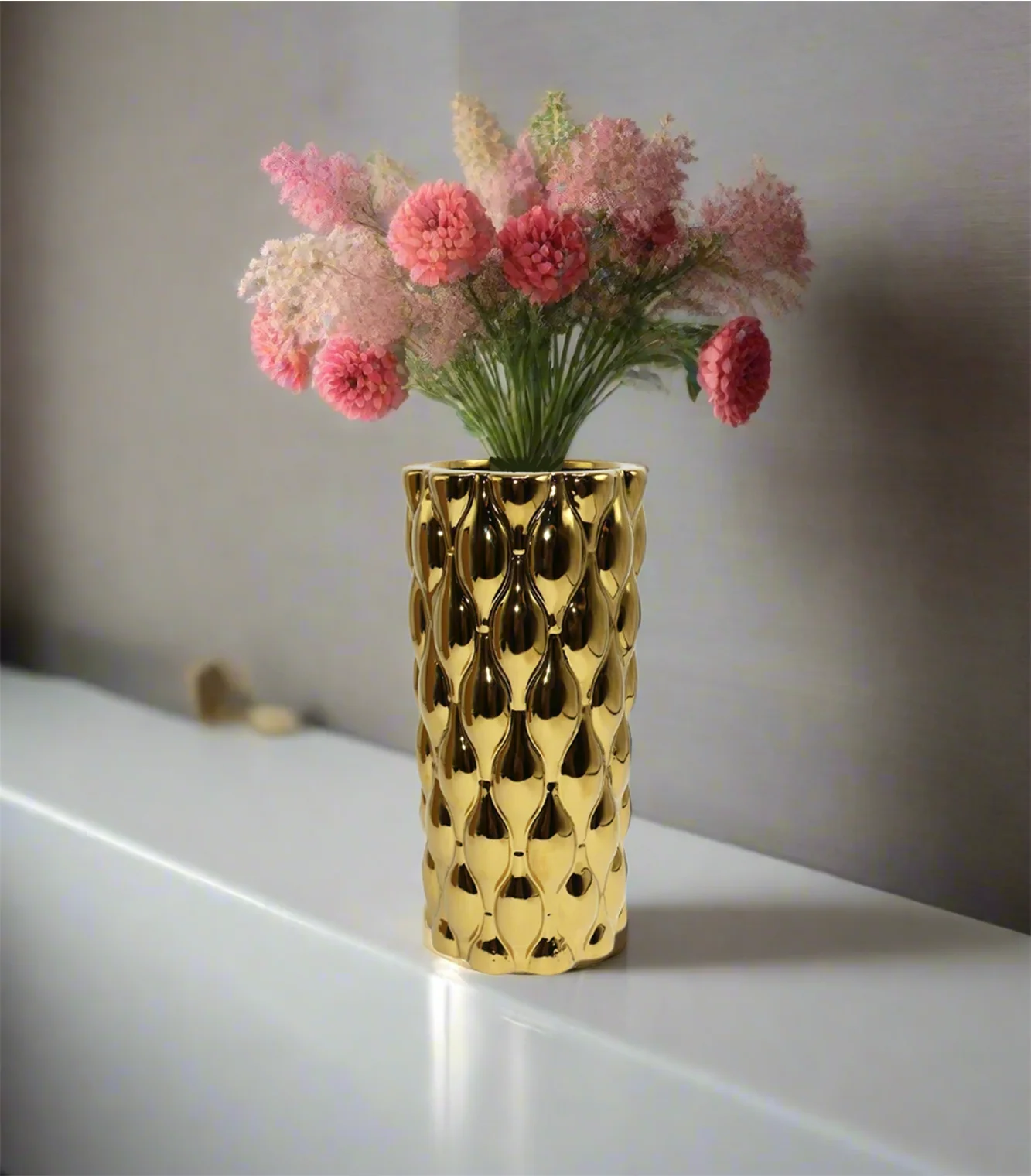 ceramic vase 1pc golden china