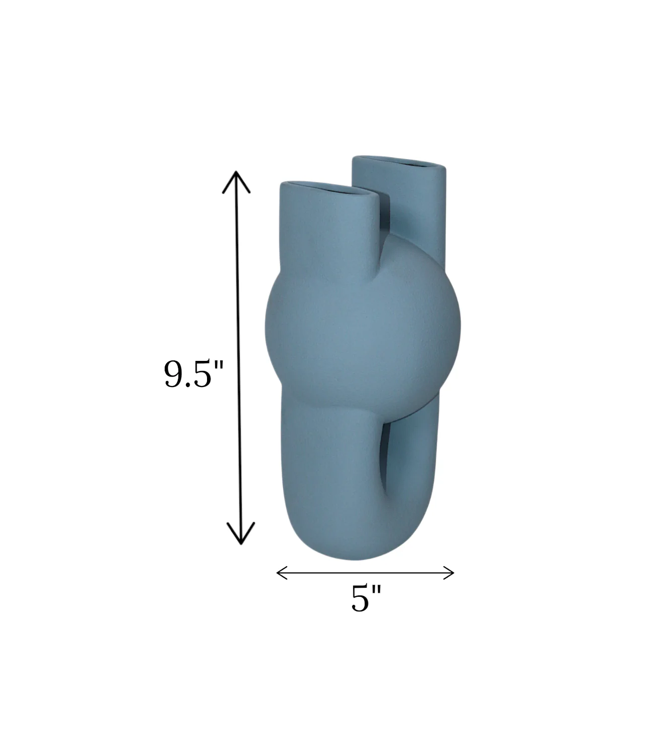 ceramic vase blue circle china 9.5x5 - Image 2