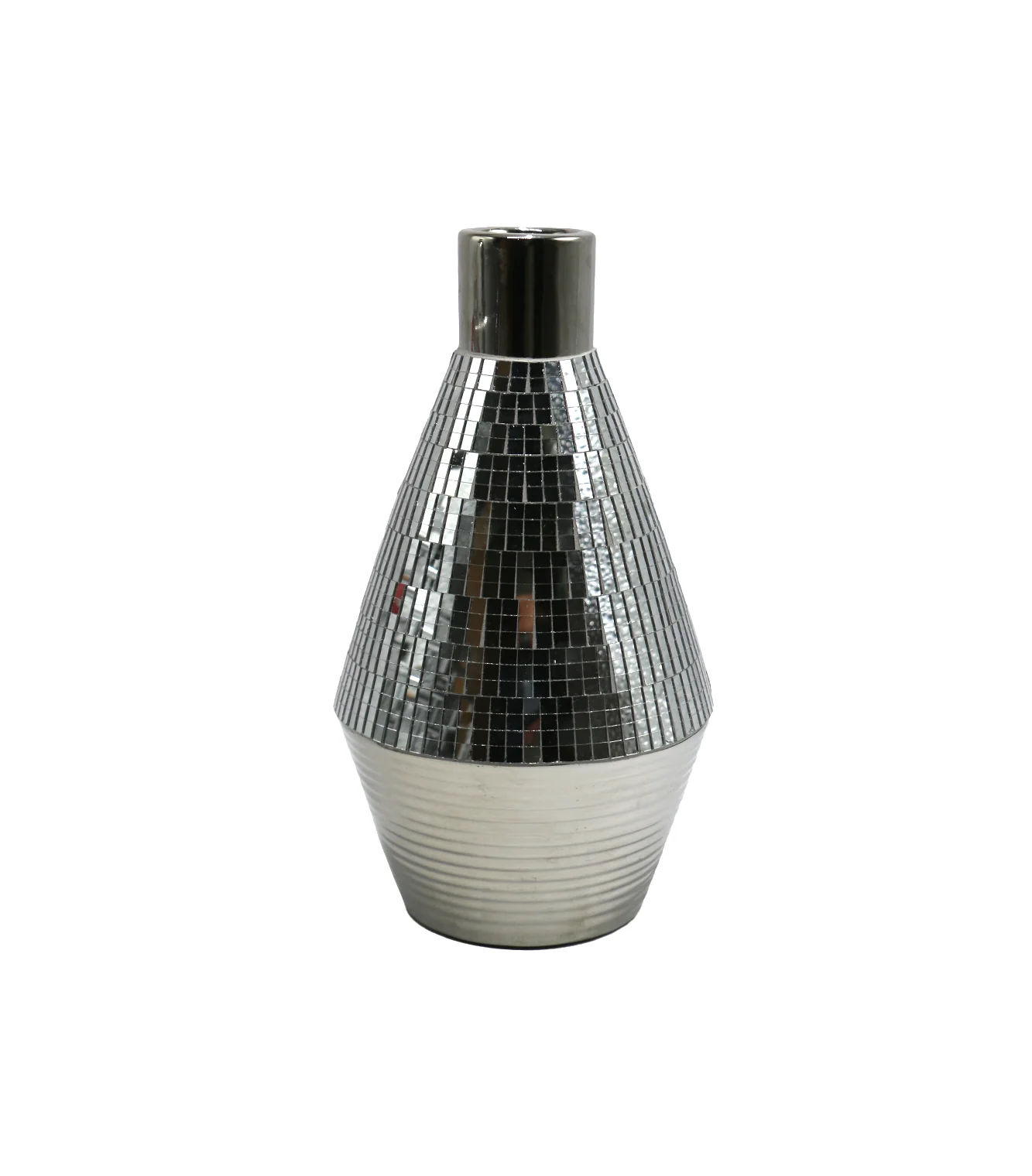 ceramic vase silver china - Image 2