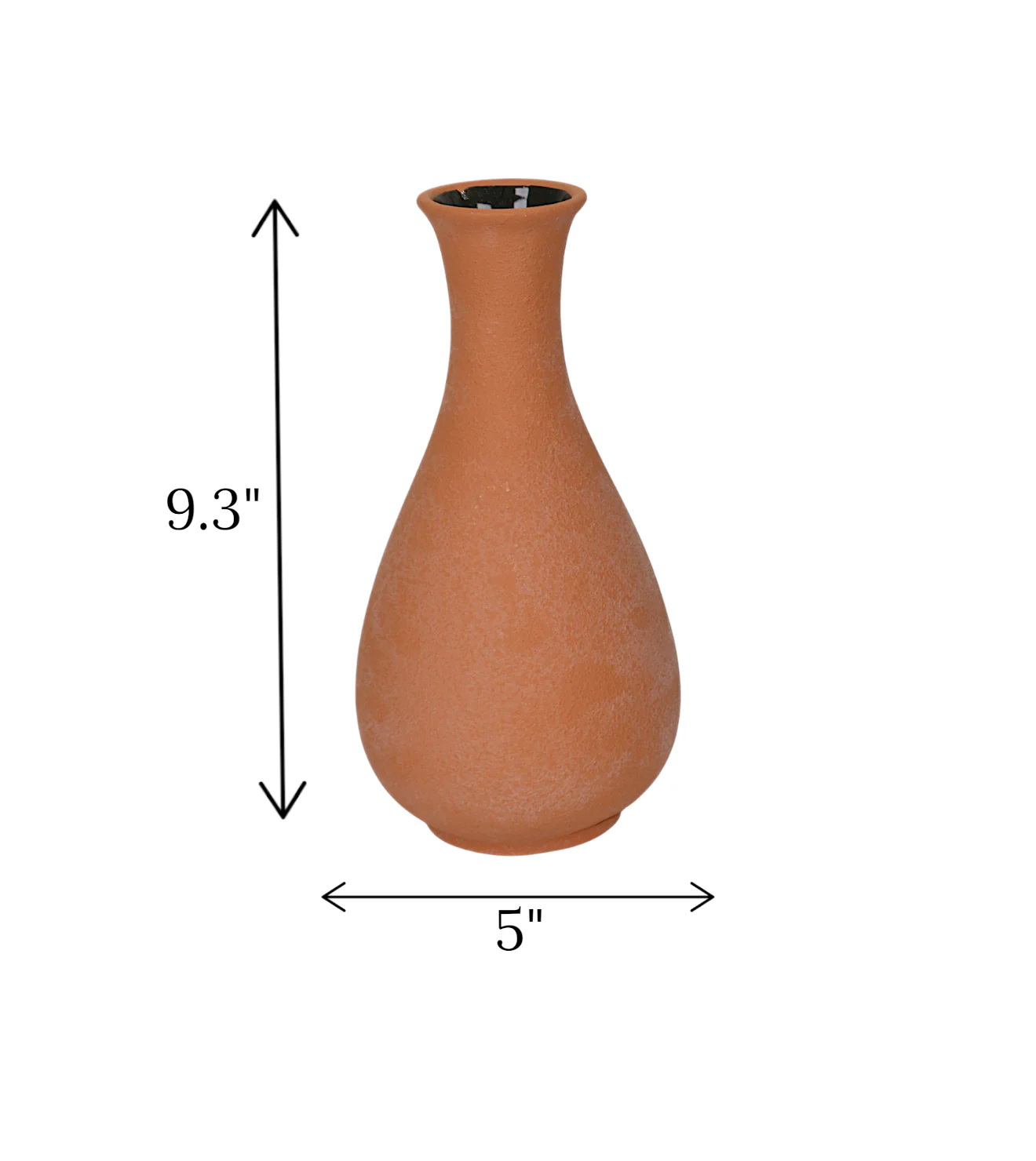 ceramic vase orange china 9.3x5 - Image 2