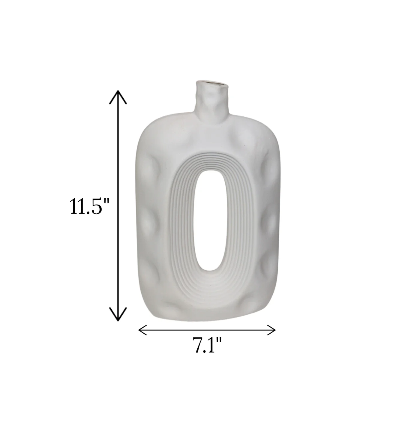 ceramic vase oval white china 11.6x7.1 - Image 2