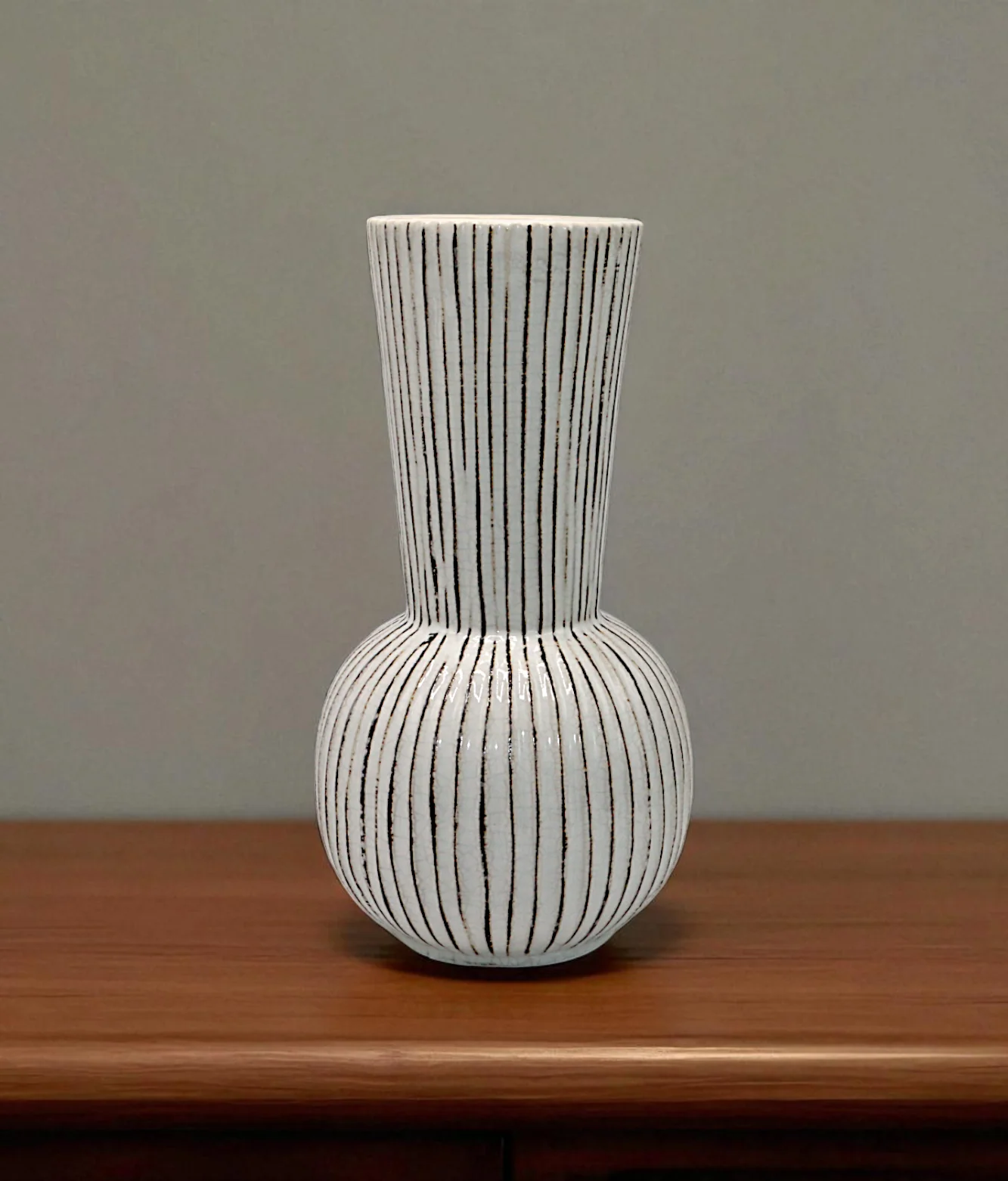 ceramic vase textured white large china "11x4"