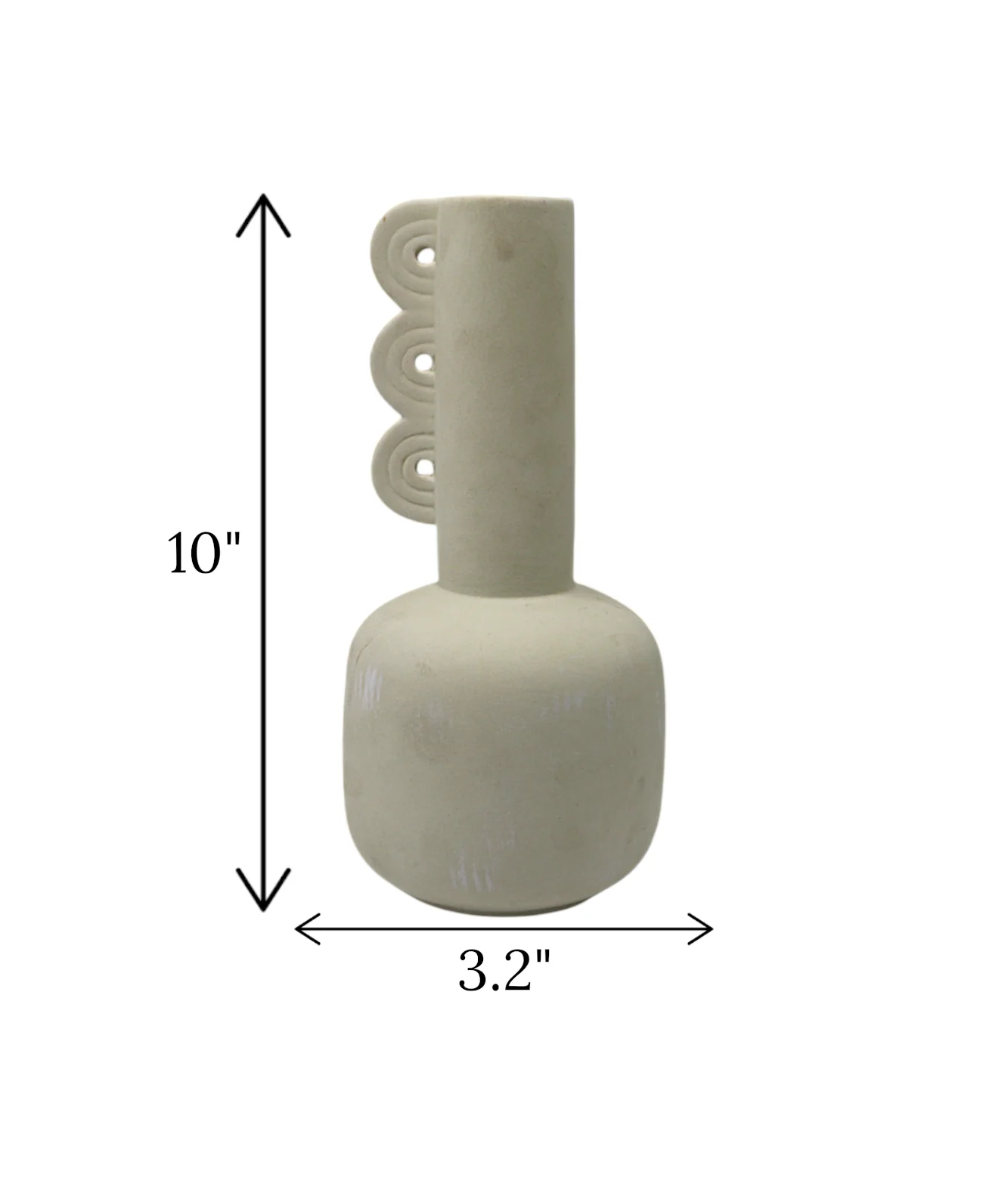 ceramic vase white china "10x3.2" - Image 2