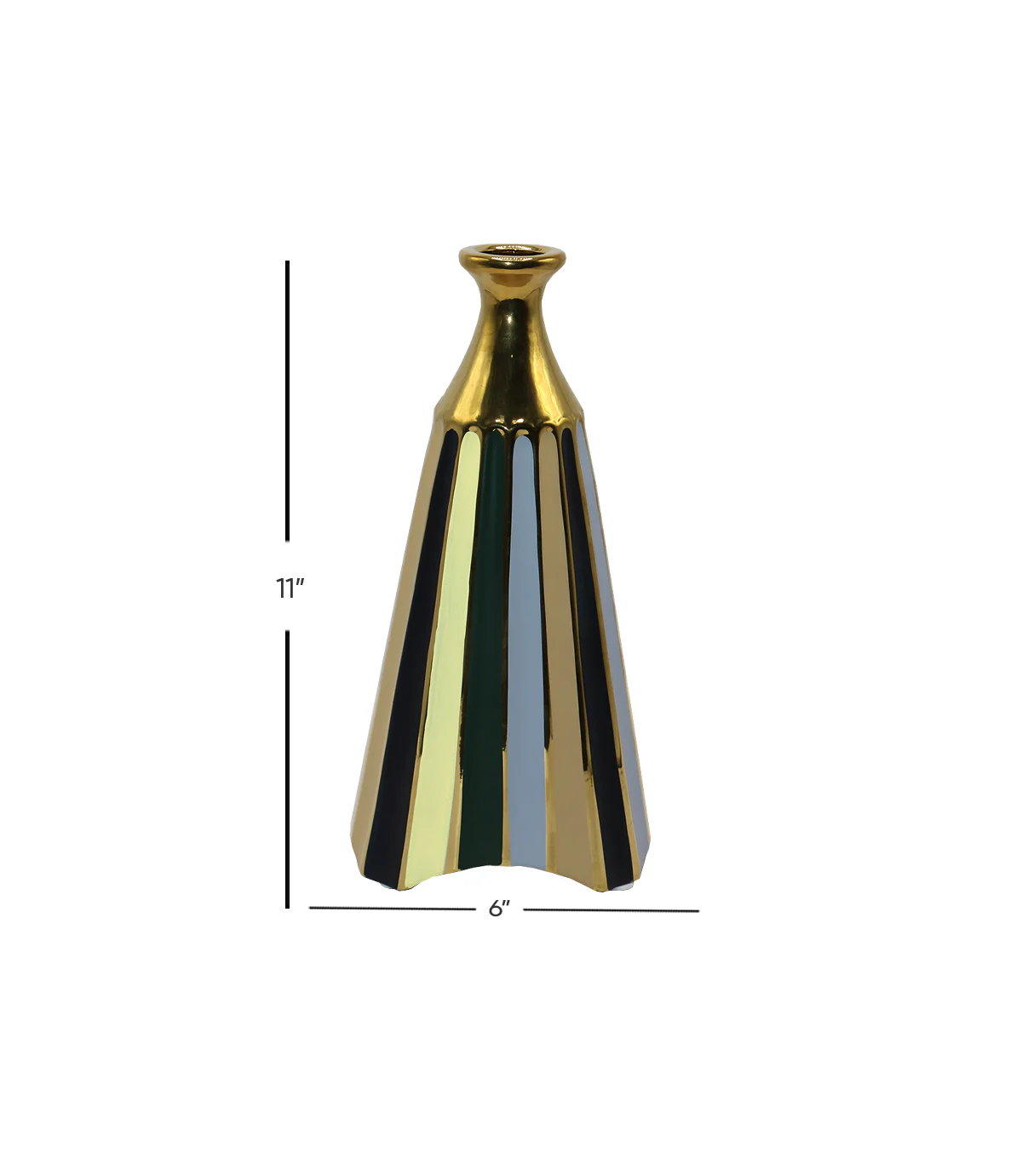 ceramic vase woody 11"x 6" china - Image 2