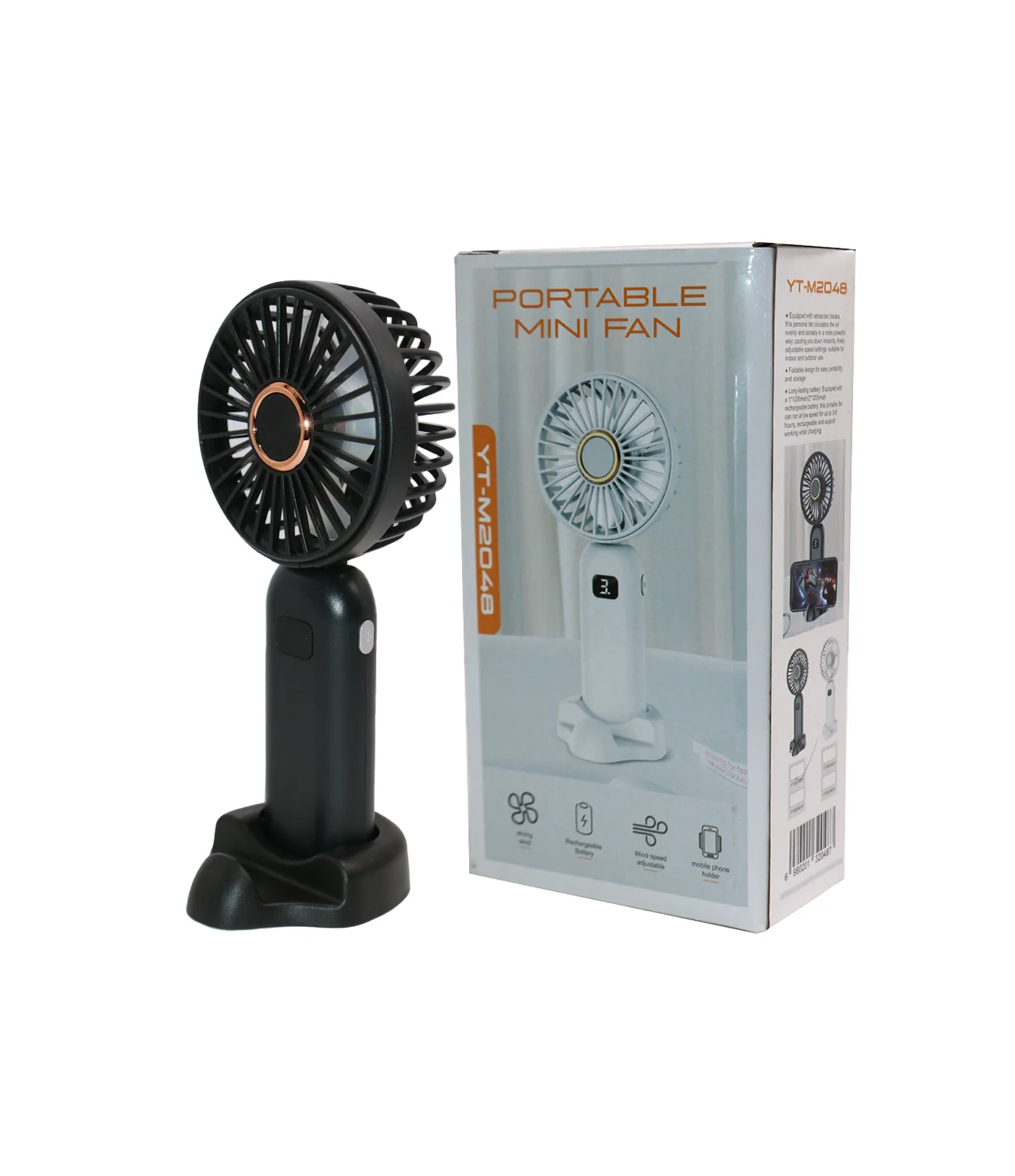 charging fan with led display china yt-m2048-a - Image 2