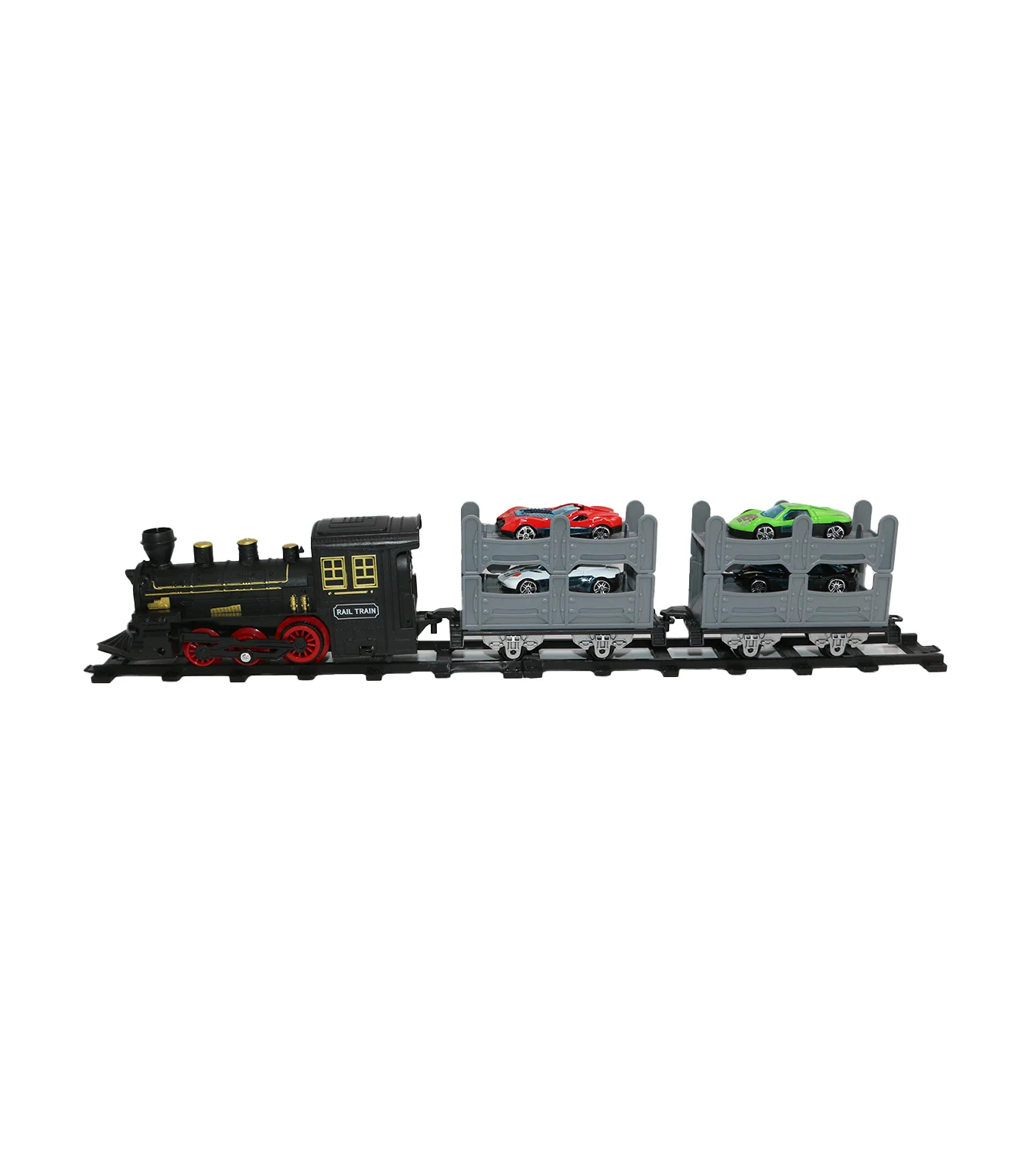 classic train with smoke& alloy mini car 5805-1p