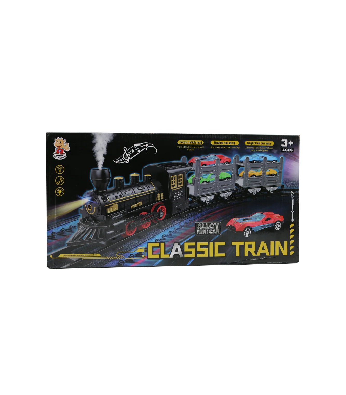 classic train with smoke& alloy mini car 5805-1p - Image 2