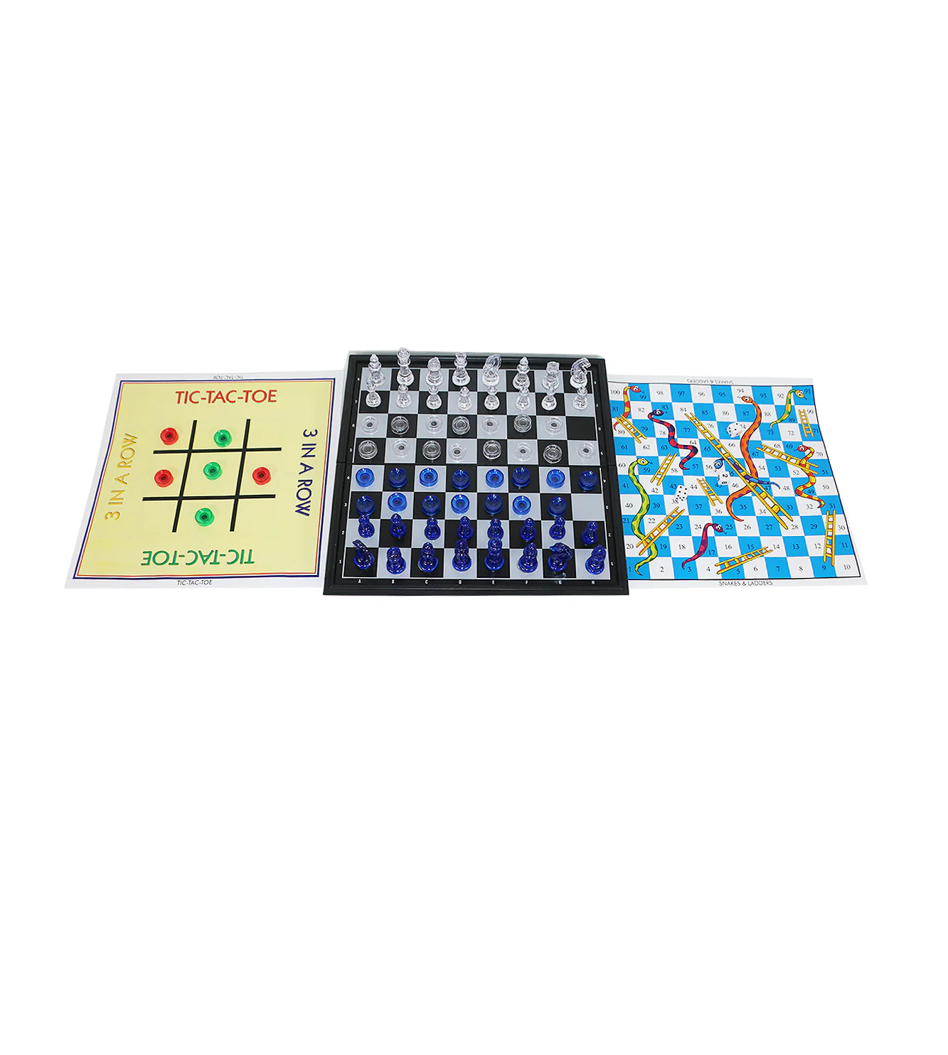 clear magnetic chess with 7 other games - Image 2