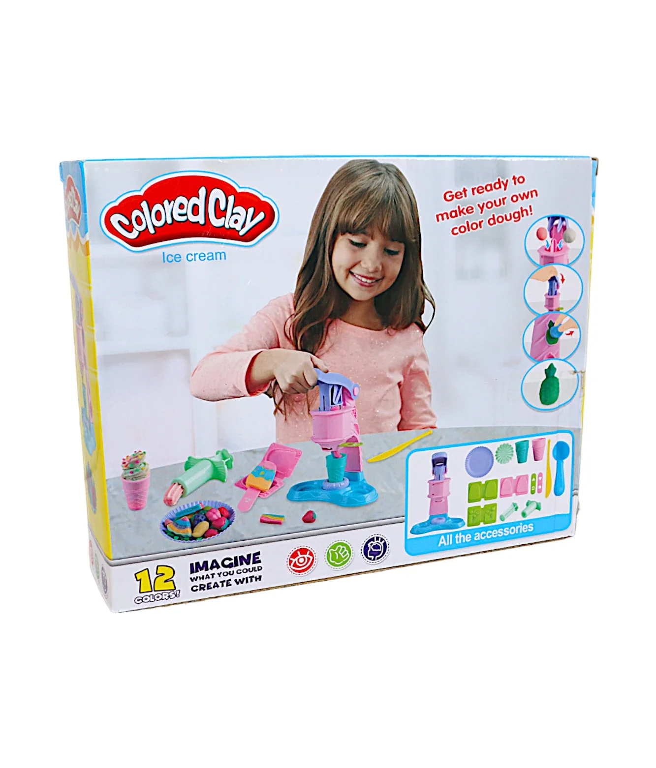 colored clay ice cream set with 12colors f018-269 - Image 2