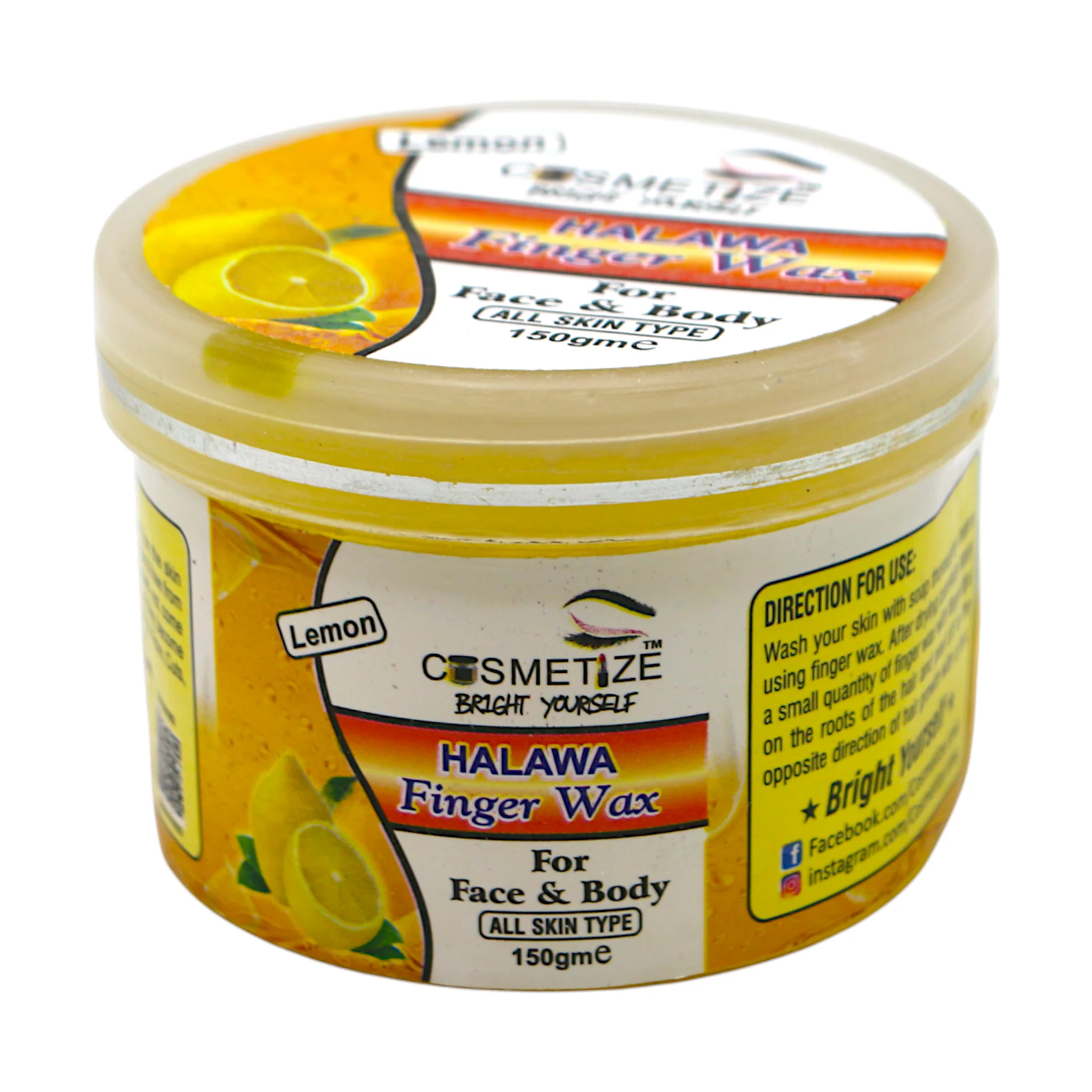 cosmetize finger wax lemon 150g